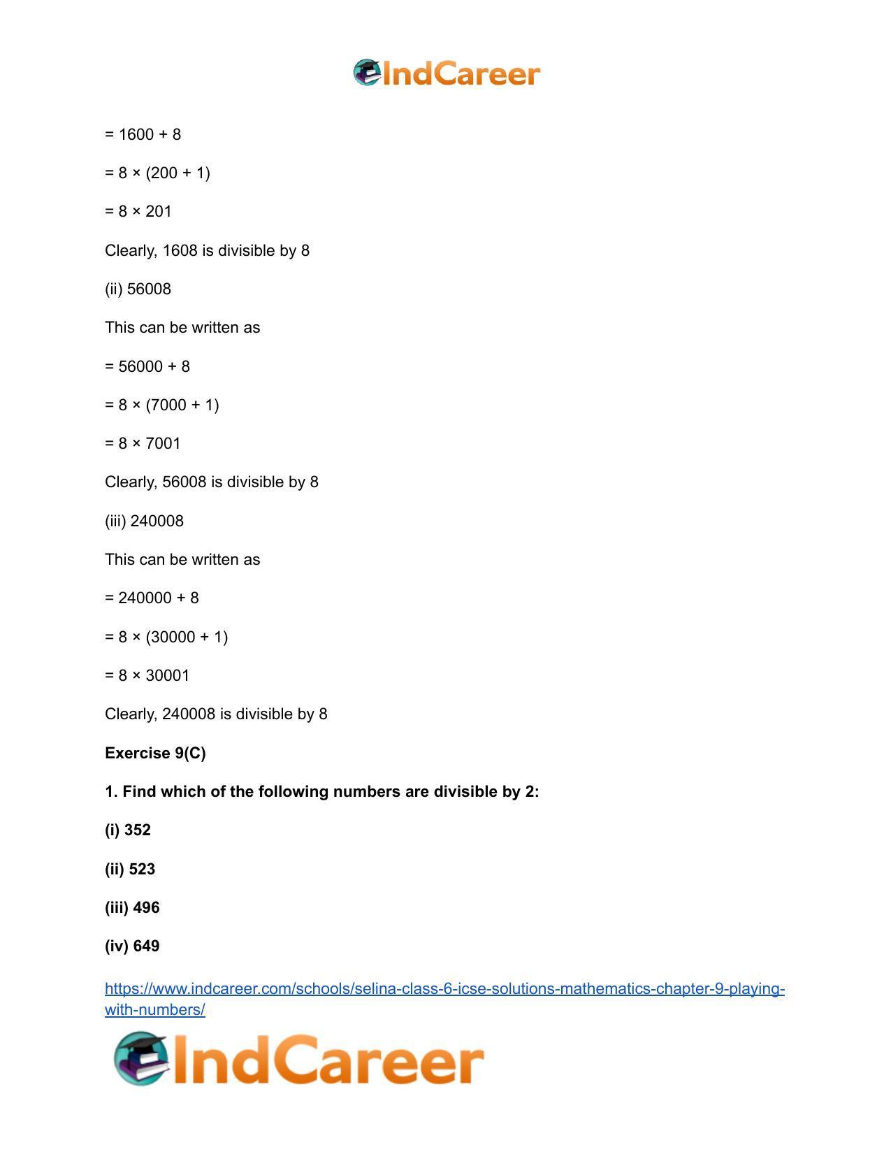 Selina Class 6 ICSE Solutions Mathematics : Chapter 9- Playing With Numbers - Page 16