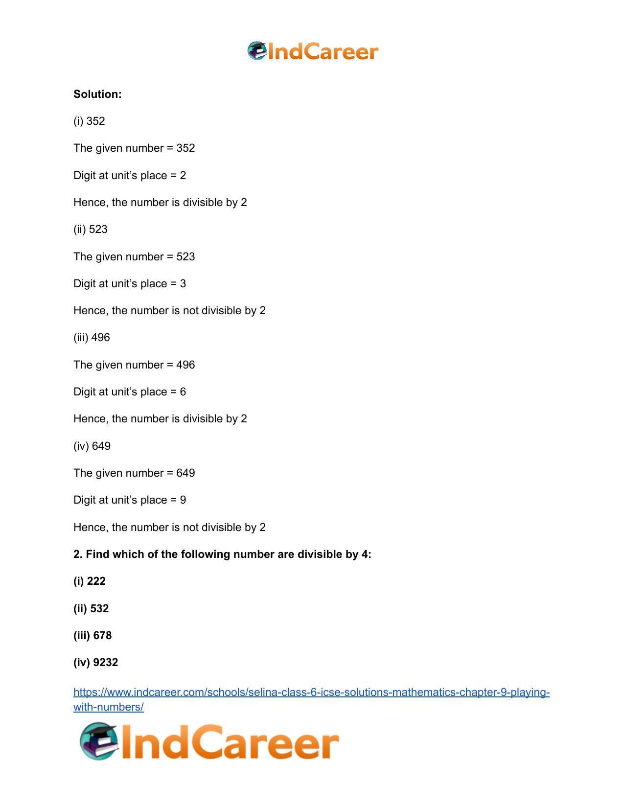 Selina Class 6 ICSE Solutions Mathematics : Chapter 9- Playing With Numbers - Page 17