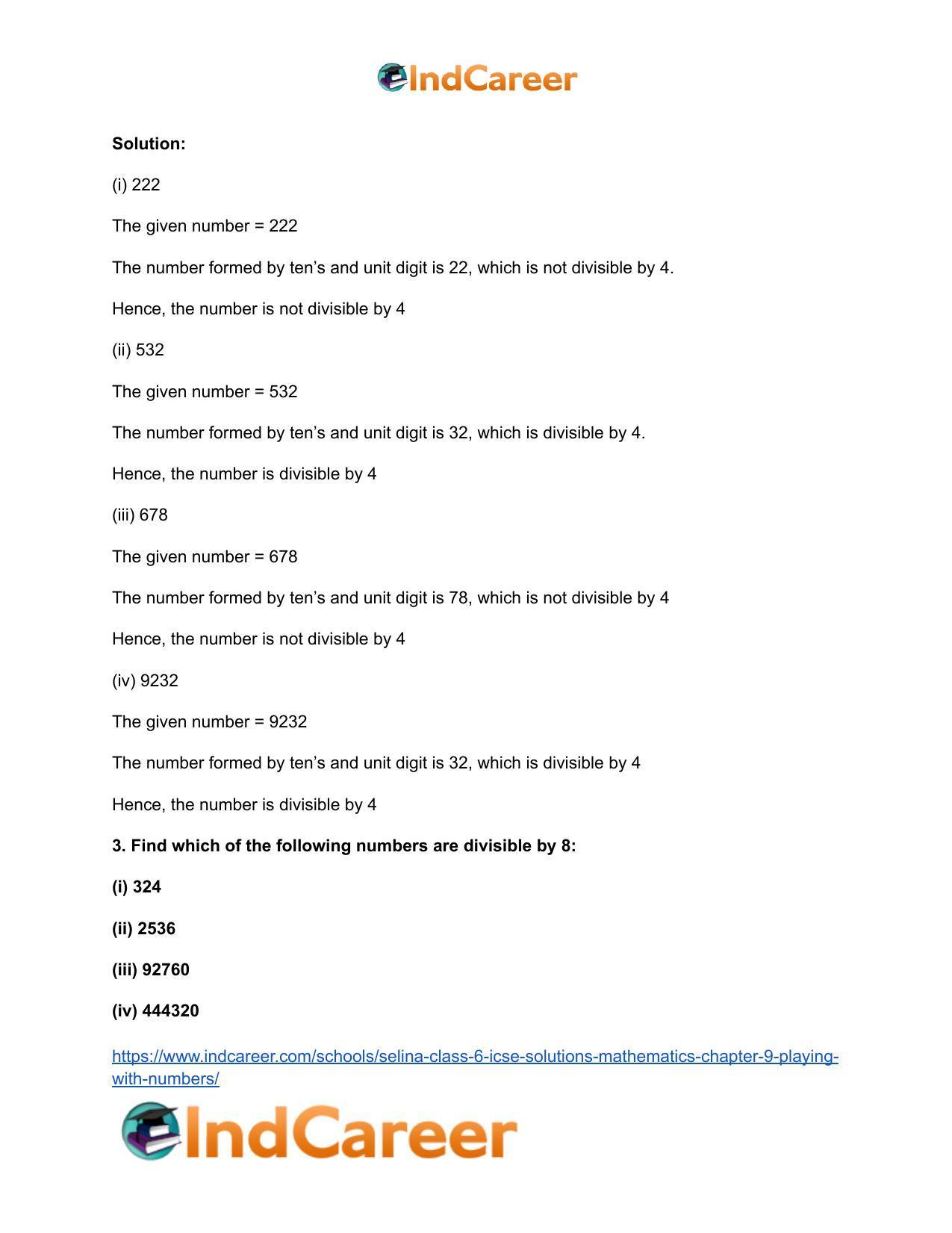 Selina Class 6 ICSE Solutions Mathematics : Chapter 9- Playing With Numbers - Page 18