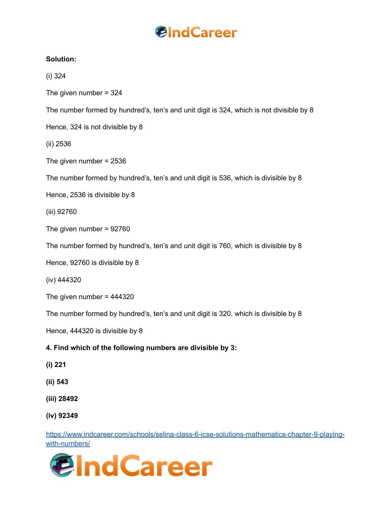 Selina Class 6 ICSE Solutions Mathematics : Chapter 9- Playing With Numbers - Page 19