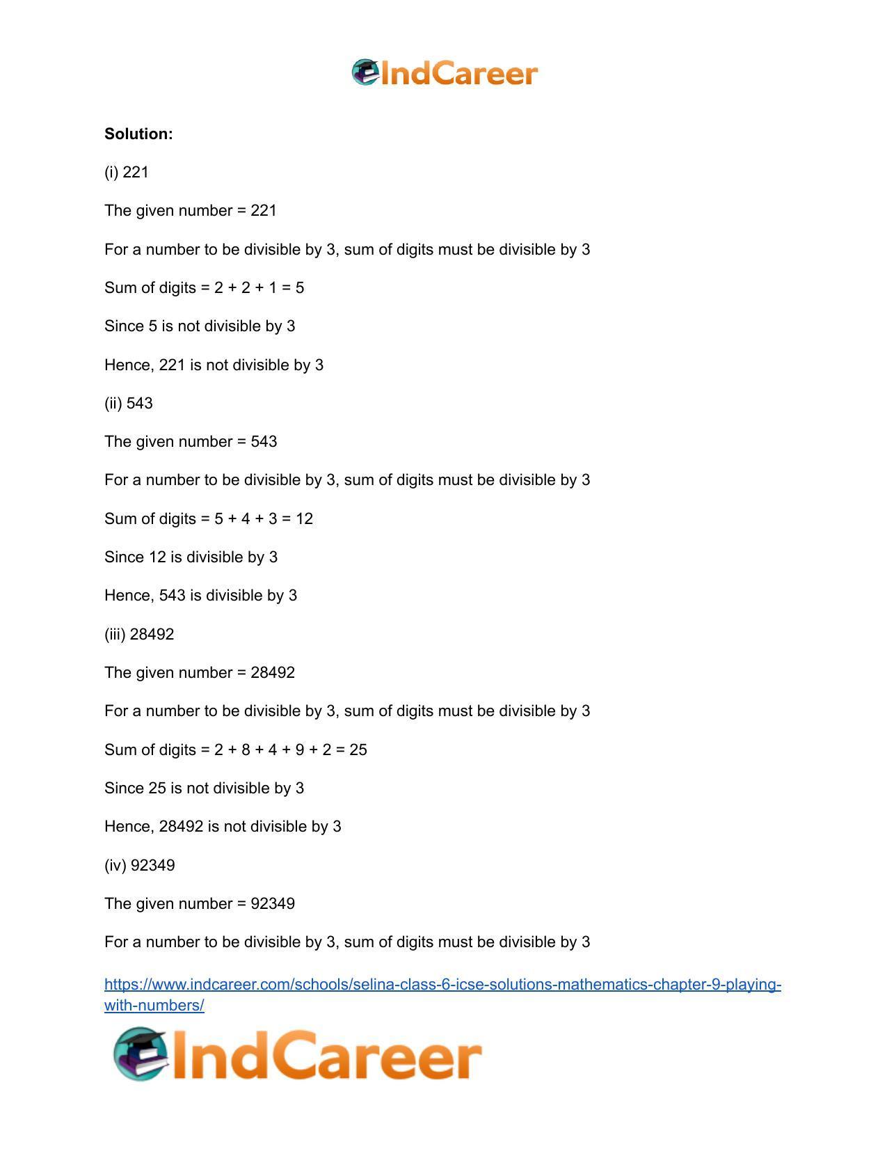 Selina Class 6 ICSE Solutions Mathematics : Chapter 9- Playing With Numbers - Page 20