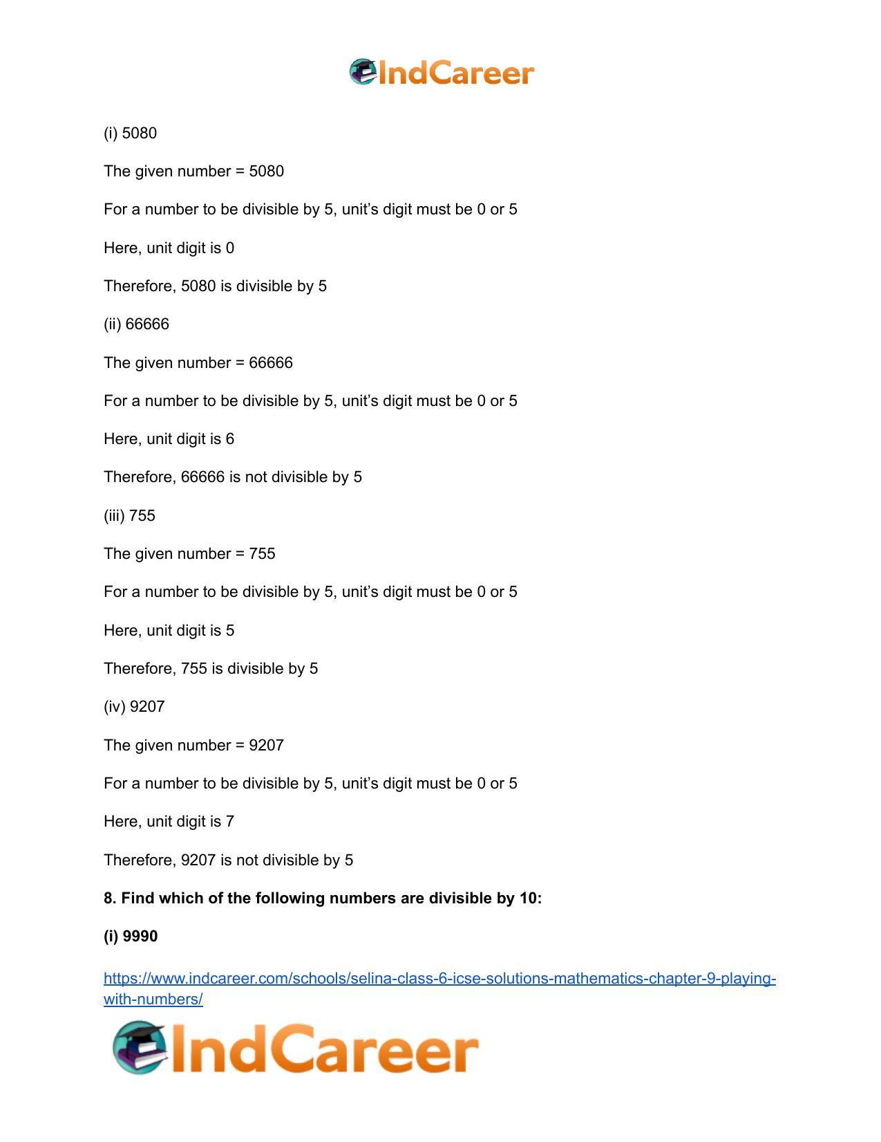 Selina Class 6 ICSE Solutions Mathematics : Chapter 9- Playing With Numbers - Page 24