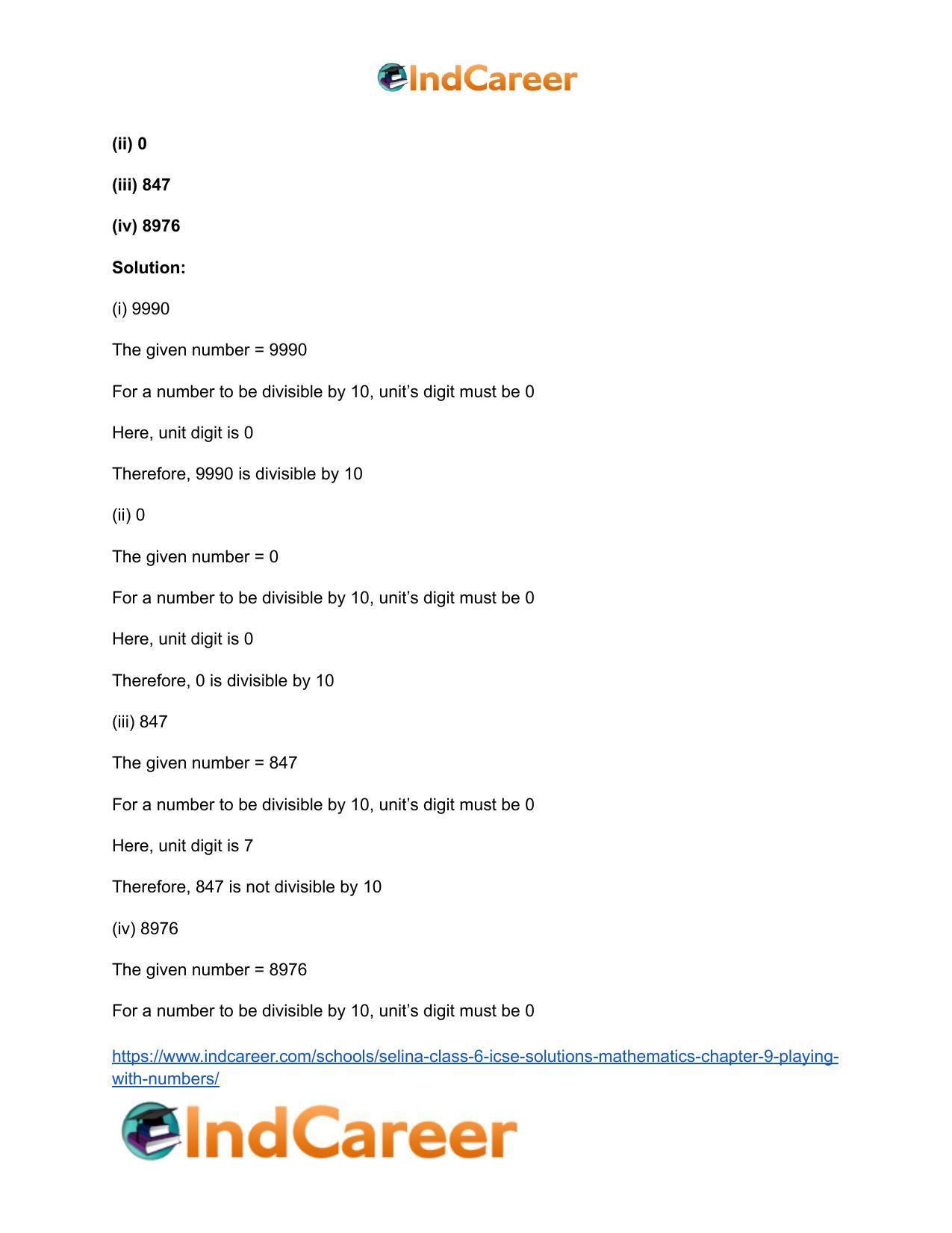 Selina Class 6 ICSE Solutions Mathematics : Chapter 9- Playing With Numbers - Page 25