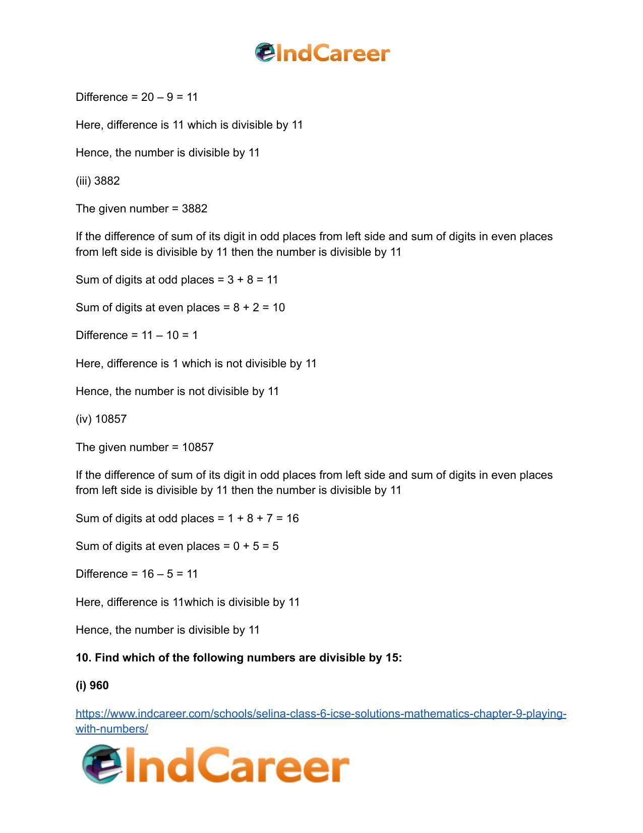 Selina Class 6 ICSE Solutions Mathematics : Chapter 9- Playing With Numbers - Page 27