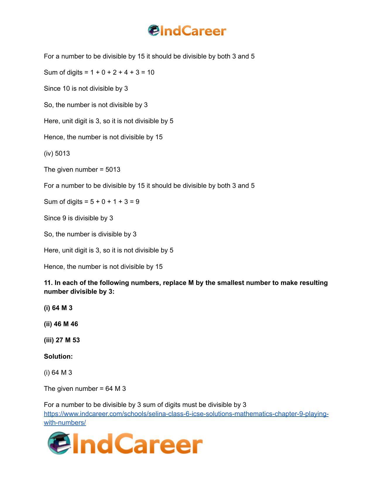 Selina Class 6 ICSE Solutions Mathematics : Chapter 9- Playing With Numbers - Page 29