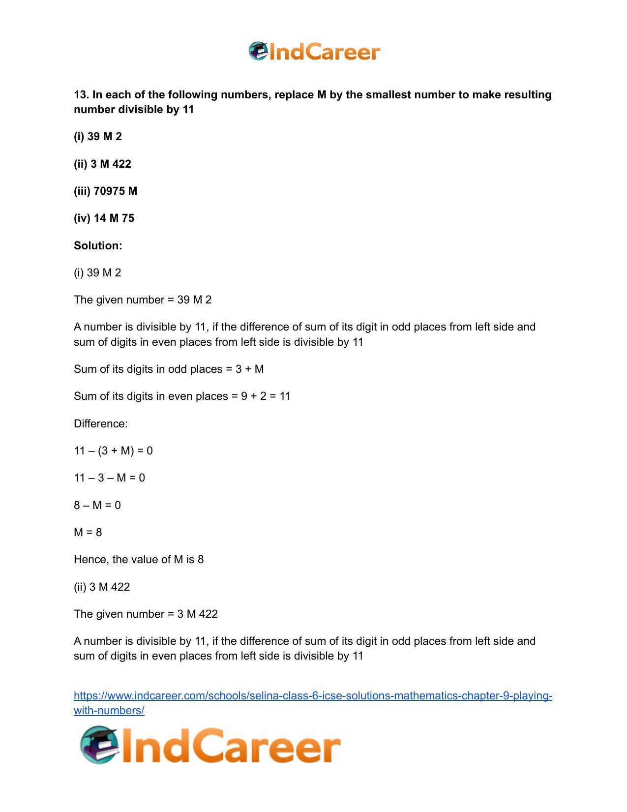 Selina Class 6 ICSE Solutions Mathematics : Chapter 9- Playing With Numbers - Page 32