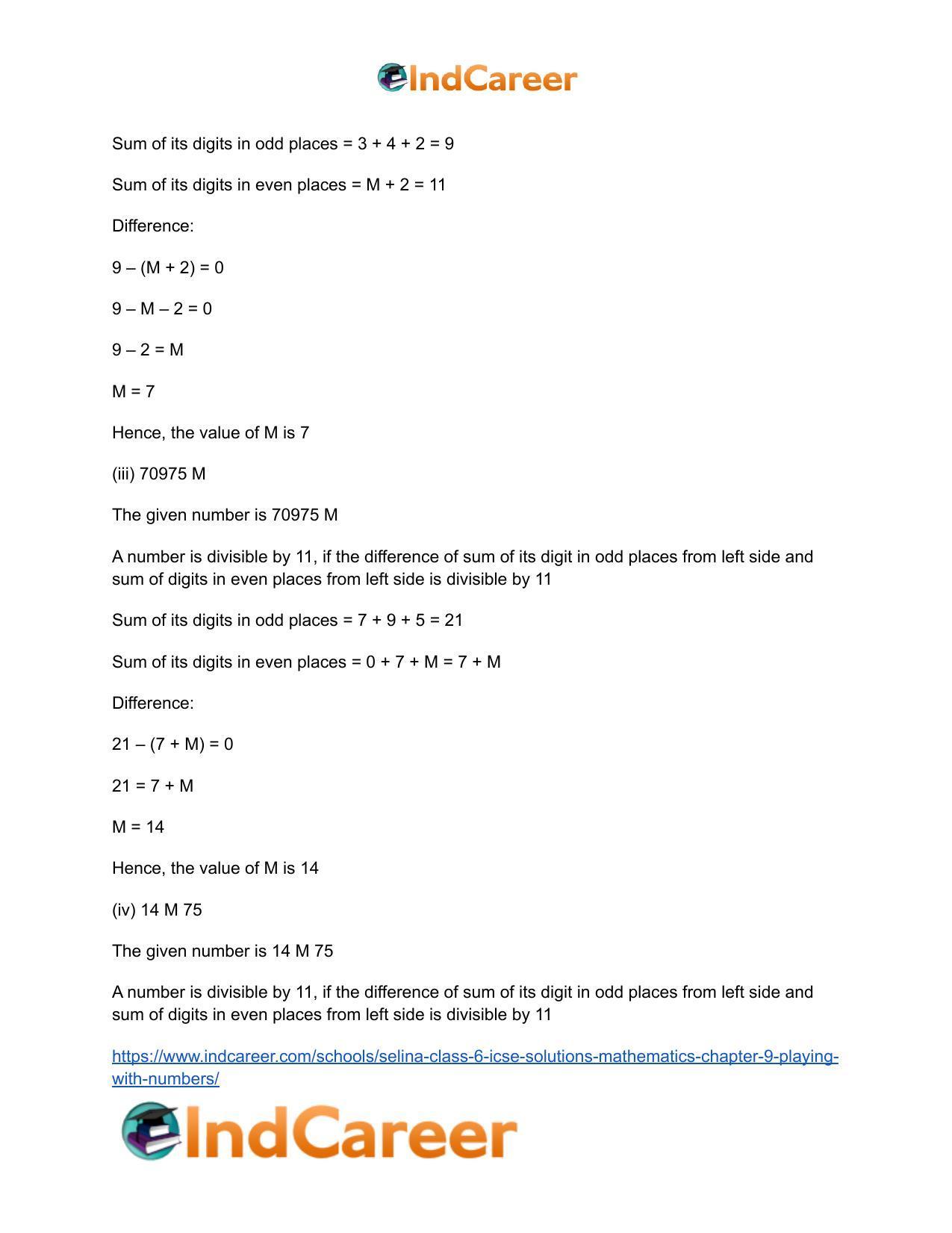 Selina Class 6 ICSE Solutions Mathematics : Chapter 9- Playing With Numbers - Page 33