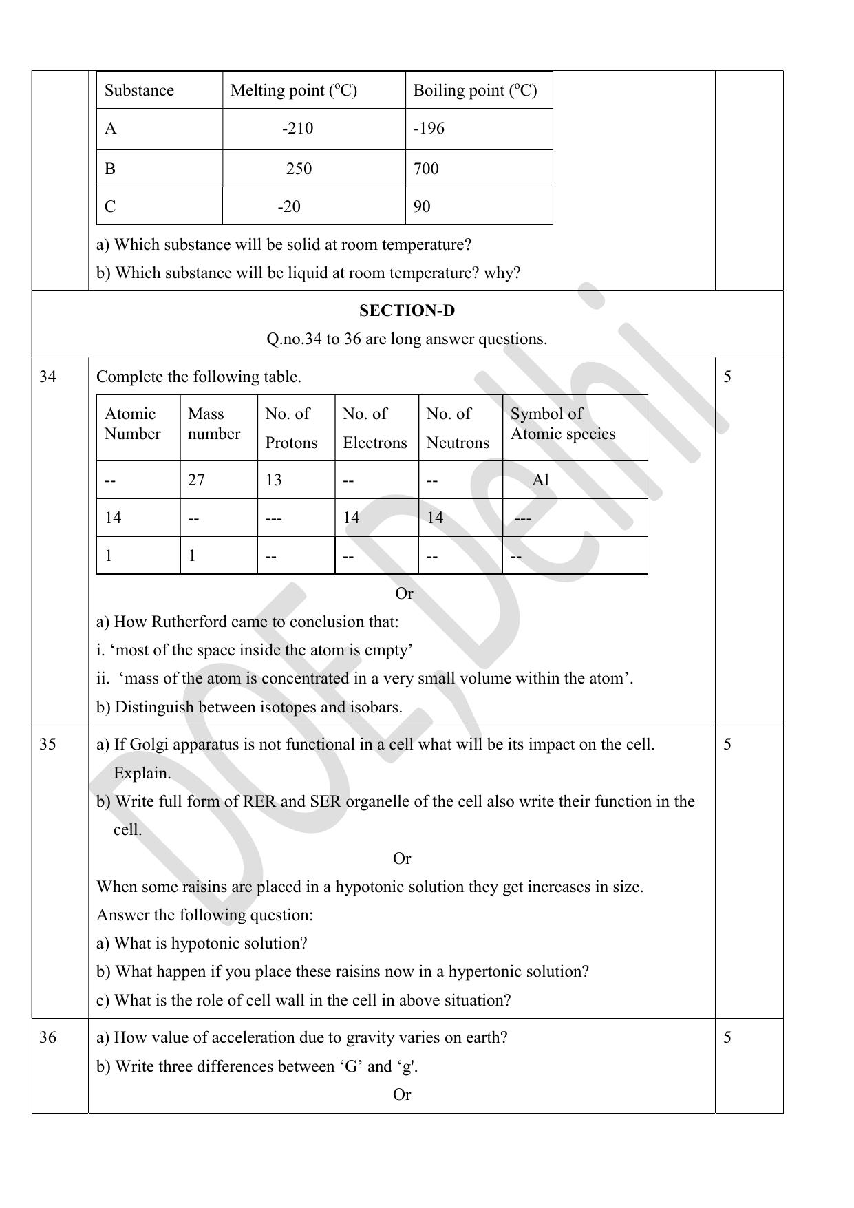 Edudel Class 9 Science (English) Practice Papers-2 (2023-24) - Page 5