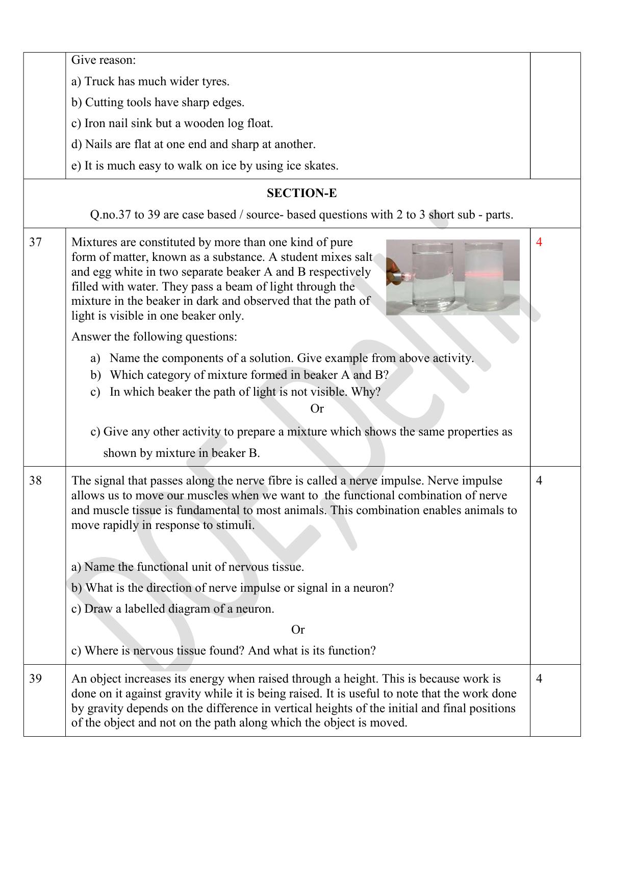 Edudel Class 9 Science (English) Practice Papers-2 (2023-24) - Page 6