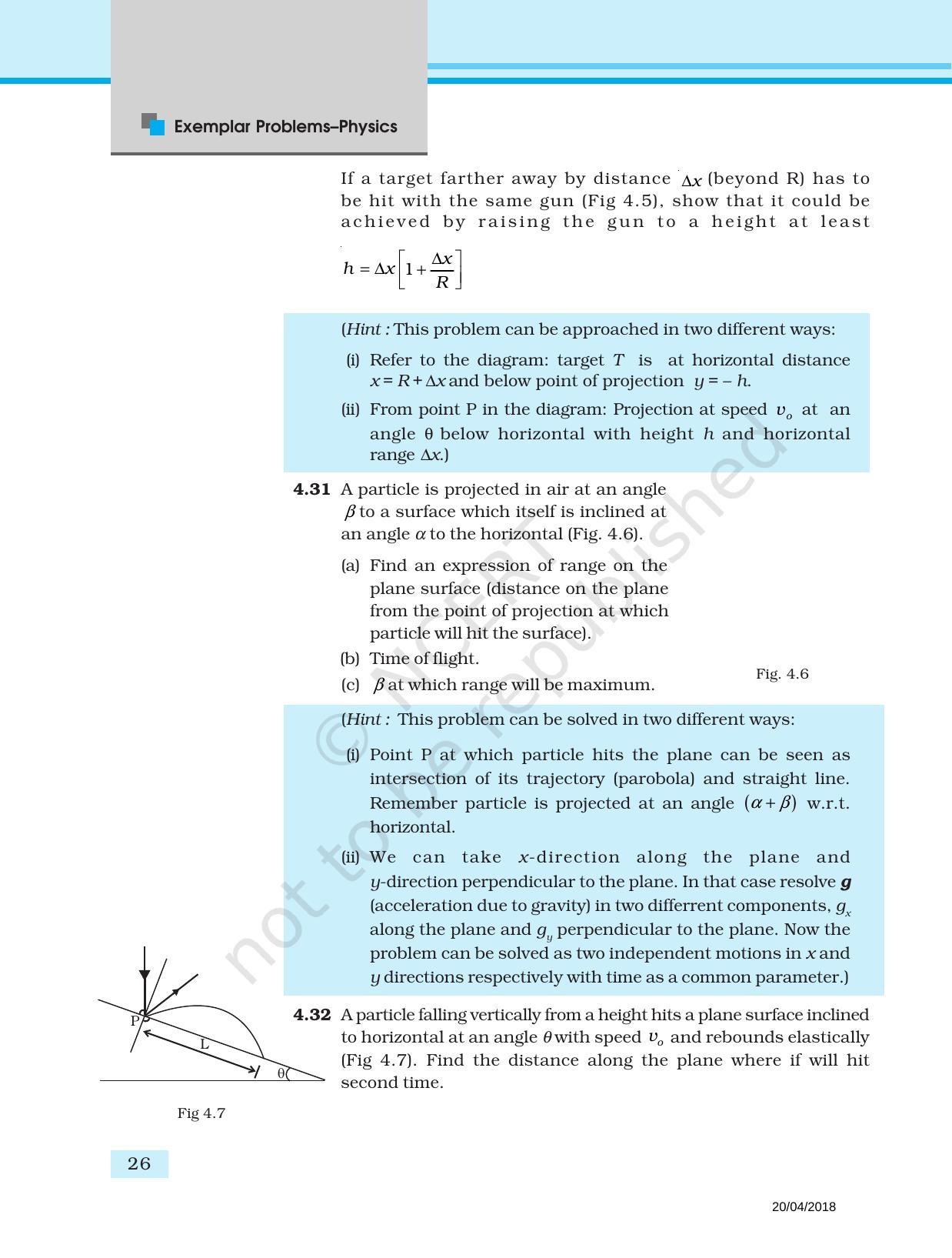 NCERT Exemplar Book for Class 11 Physics: Chapter 3 Motion - Page 8