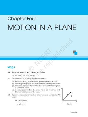 NCERT Exemplar Book for Class 11 Physics: Chapter 3 Motion