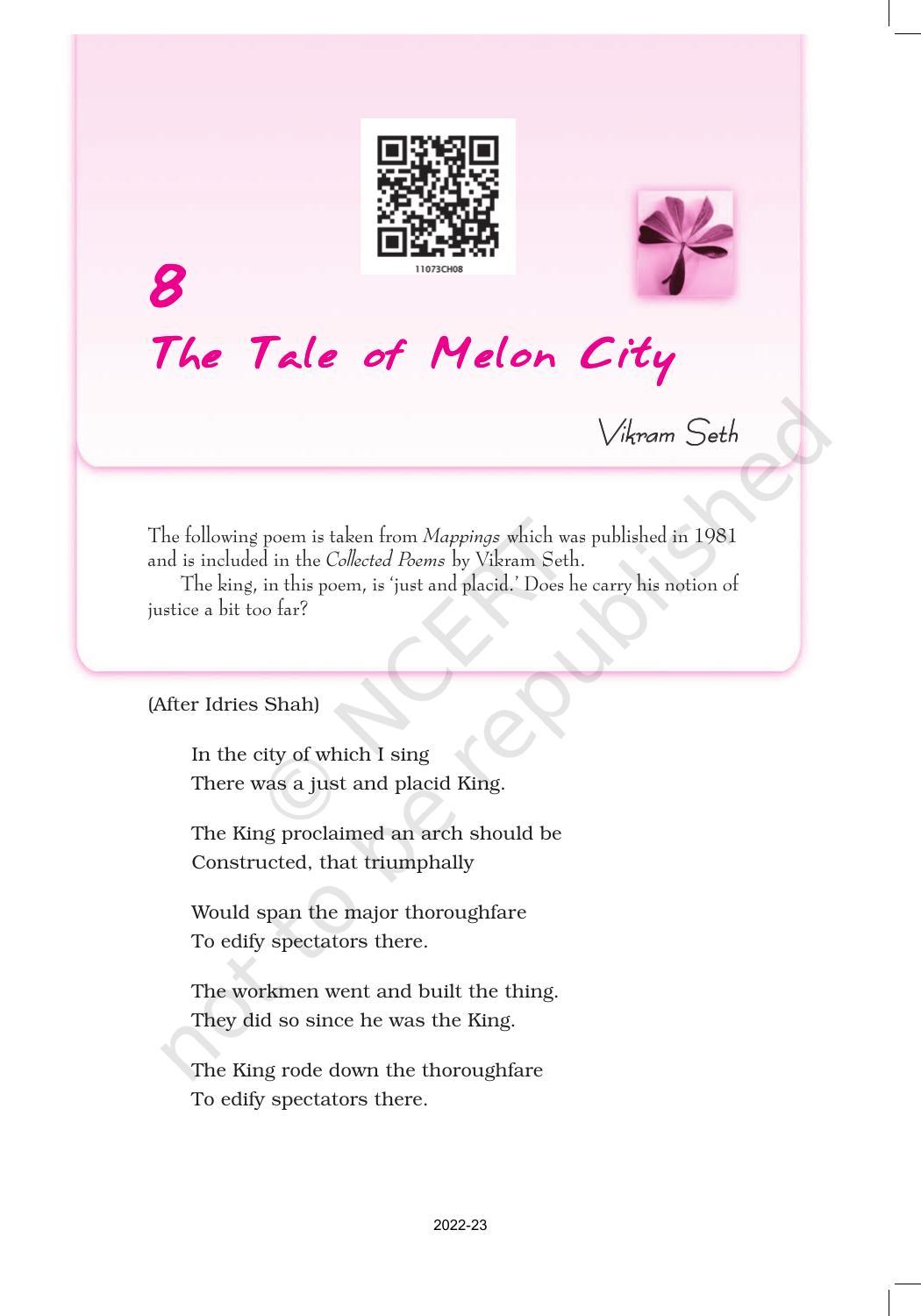 NCERT Book for Class 11 English Snapshots Chapter 8 The Tale of Melon City - Page 1