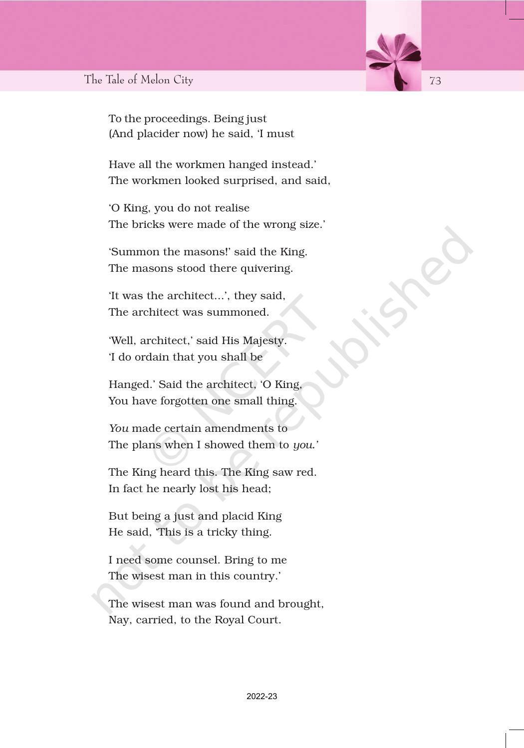 NCERT Book for Class 11 English Snapshots Chapter 8 The Tale of Melon City - Page 3