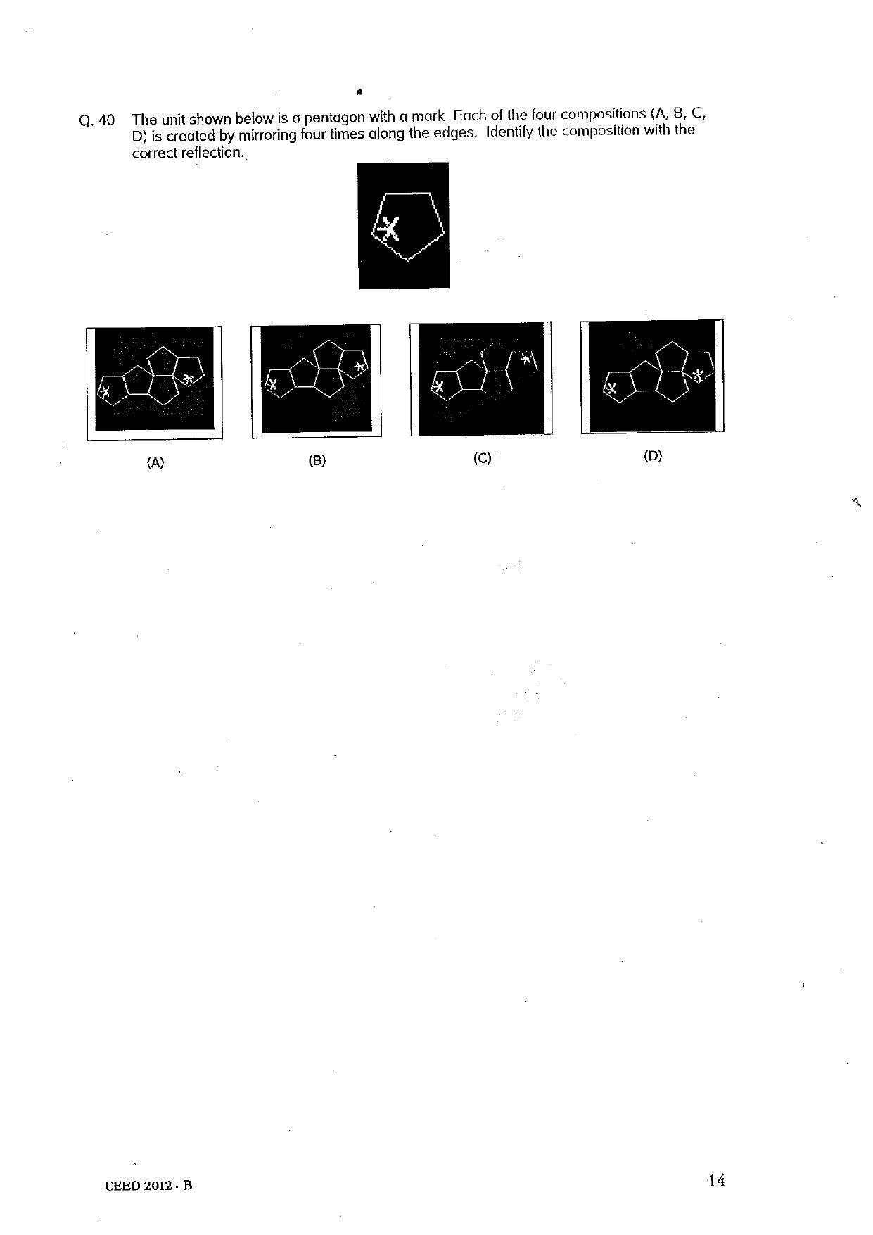 CEED 2012 Question Paper - Page 14