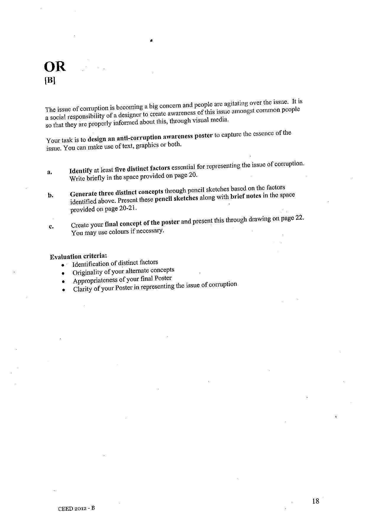CEED 2012 Question Paper - Page 18