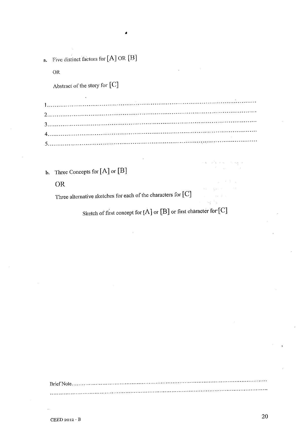 CEED 2012 Question Paper - Page 20