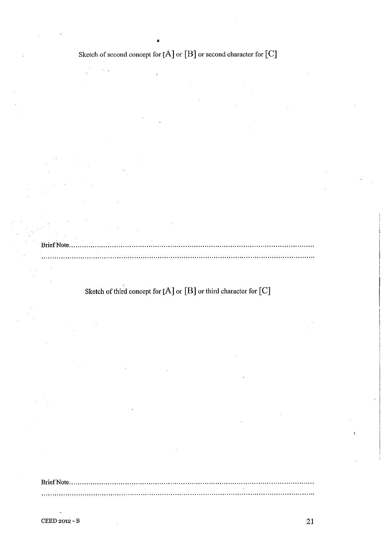CEED 2012 Question Paper - Page 21