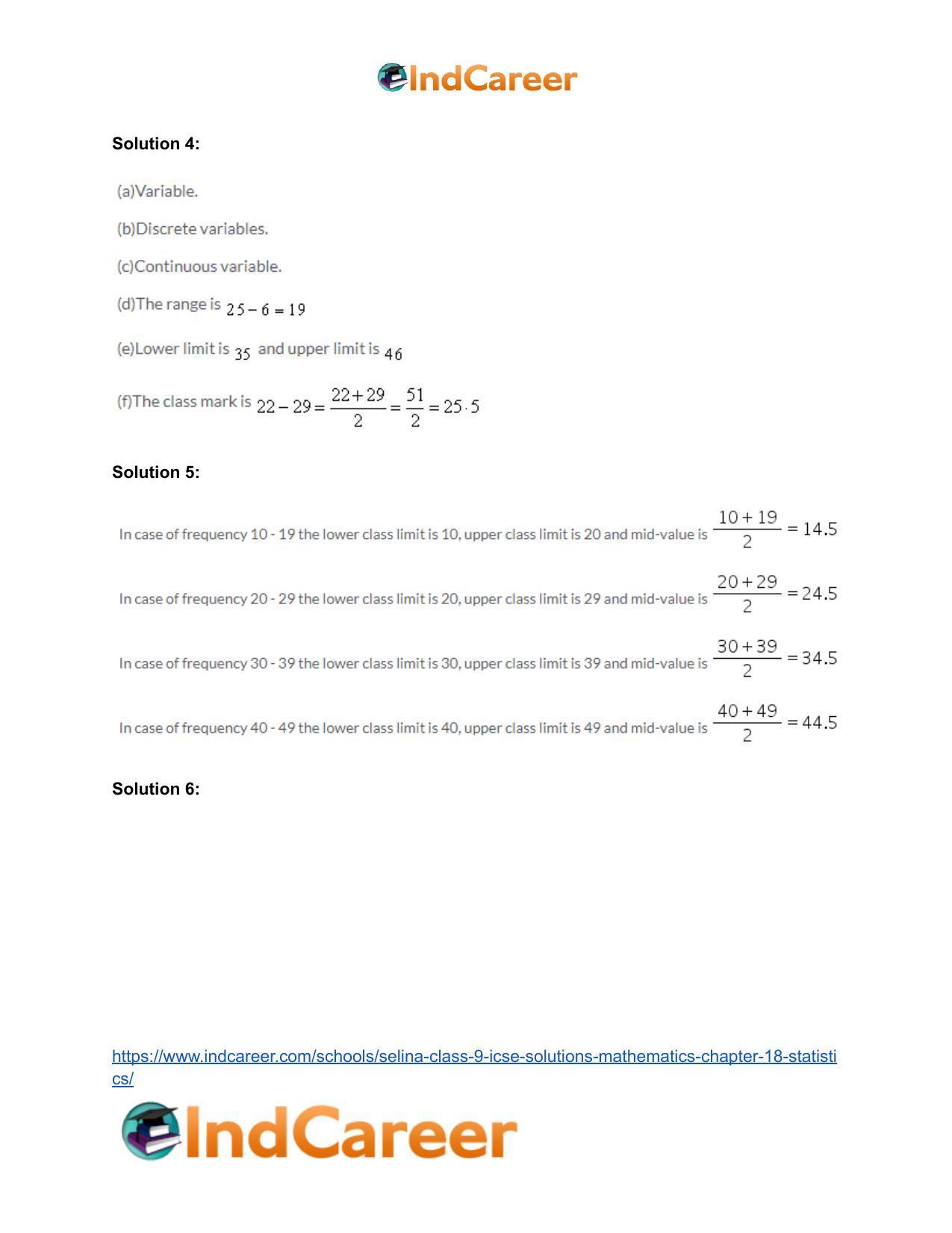 Selina Class 9 ICSE Solutions Mathematics : Chapter 18- Statistics - Page 4