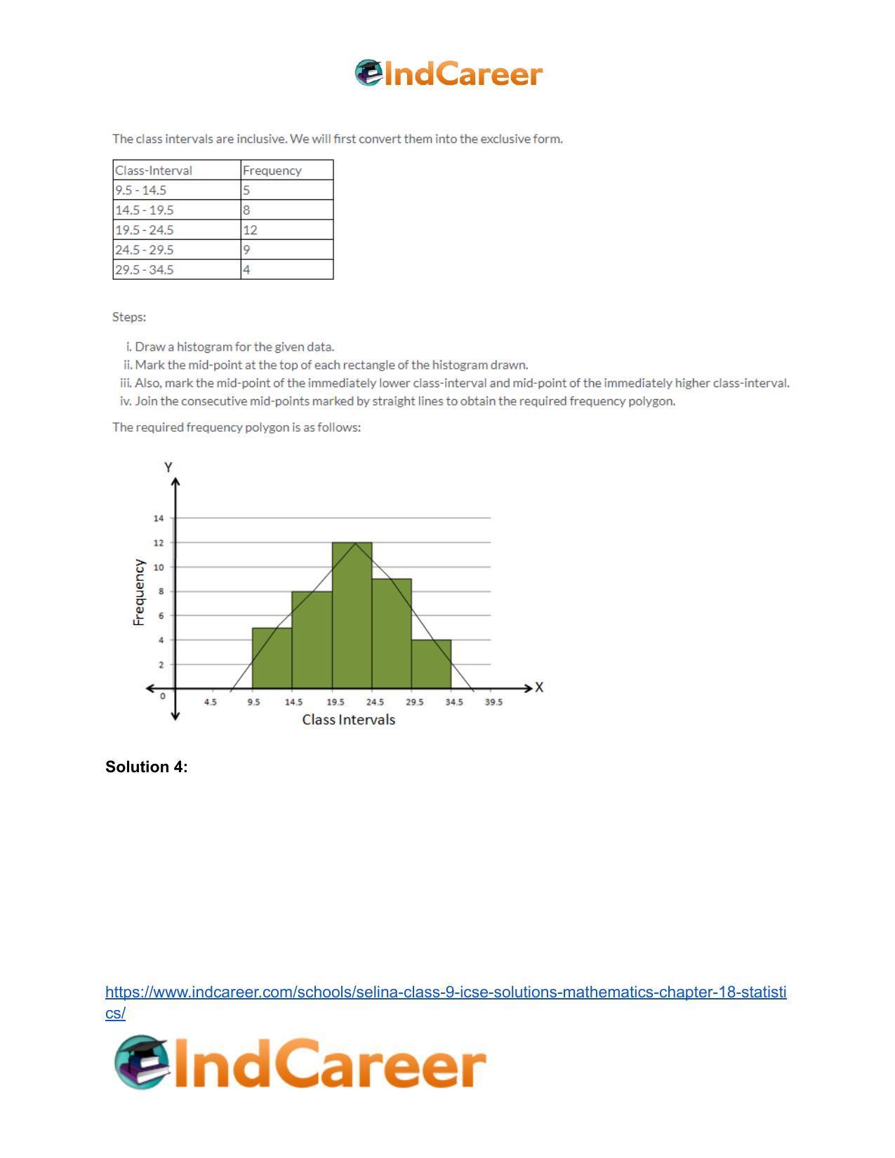 Selina Class 9 ICSE Solutions Mathematics : Chapter 18- Statistics - Page 12