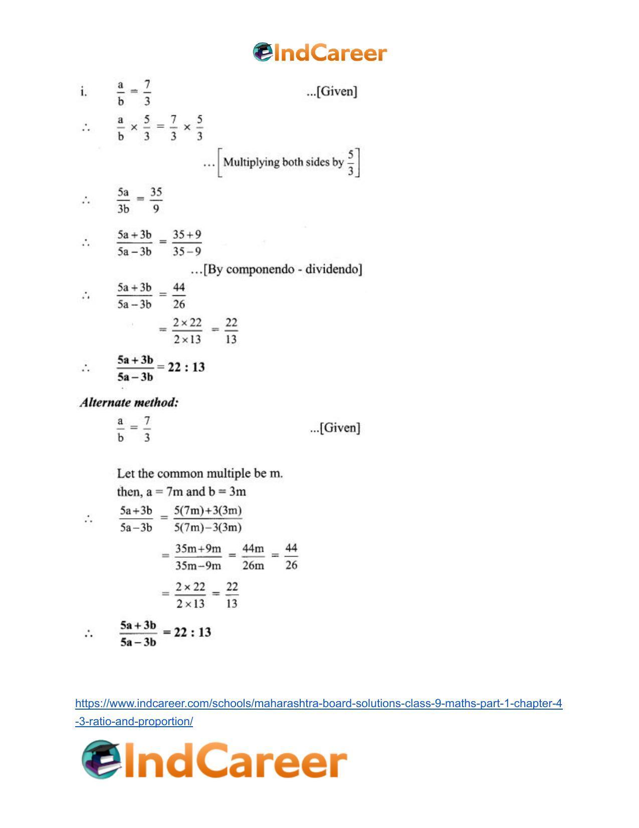 Maharashtra Board Solutions Class 9-Maths (Part 1): Chapter 4.3- Ratio and Proportion - Page 3