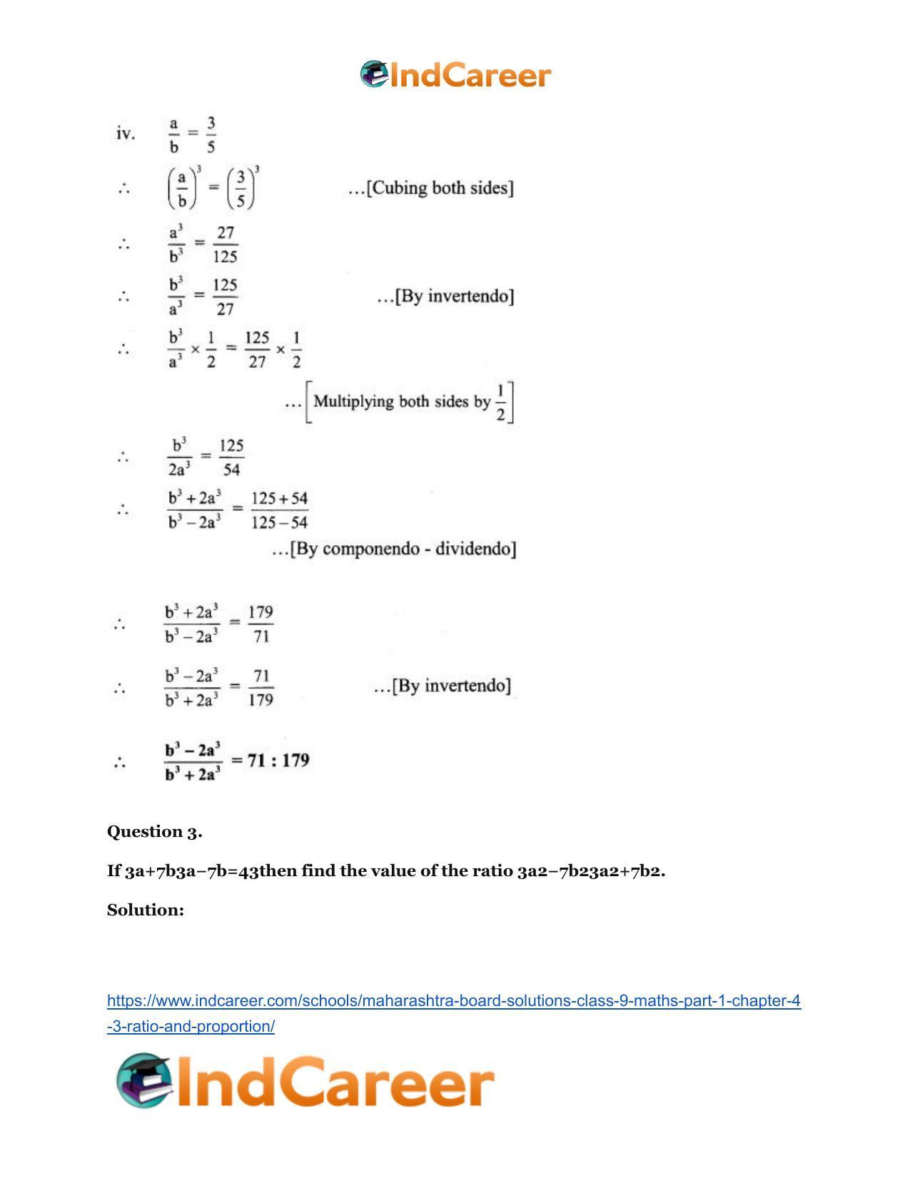 Maharashtra Board Solutions Class 9-Maths (Part 1): Chapter 4.3- Ratio and Proportion - Page 9