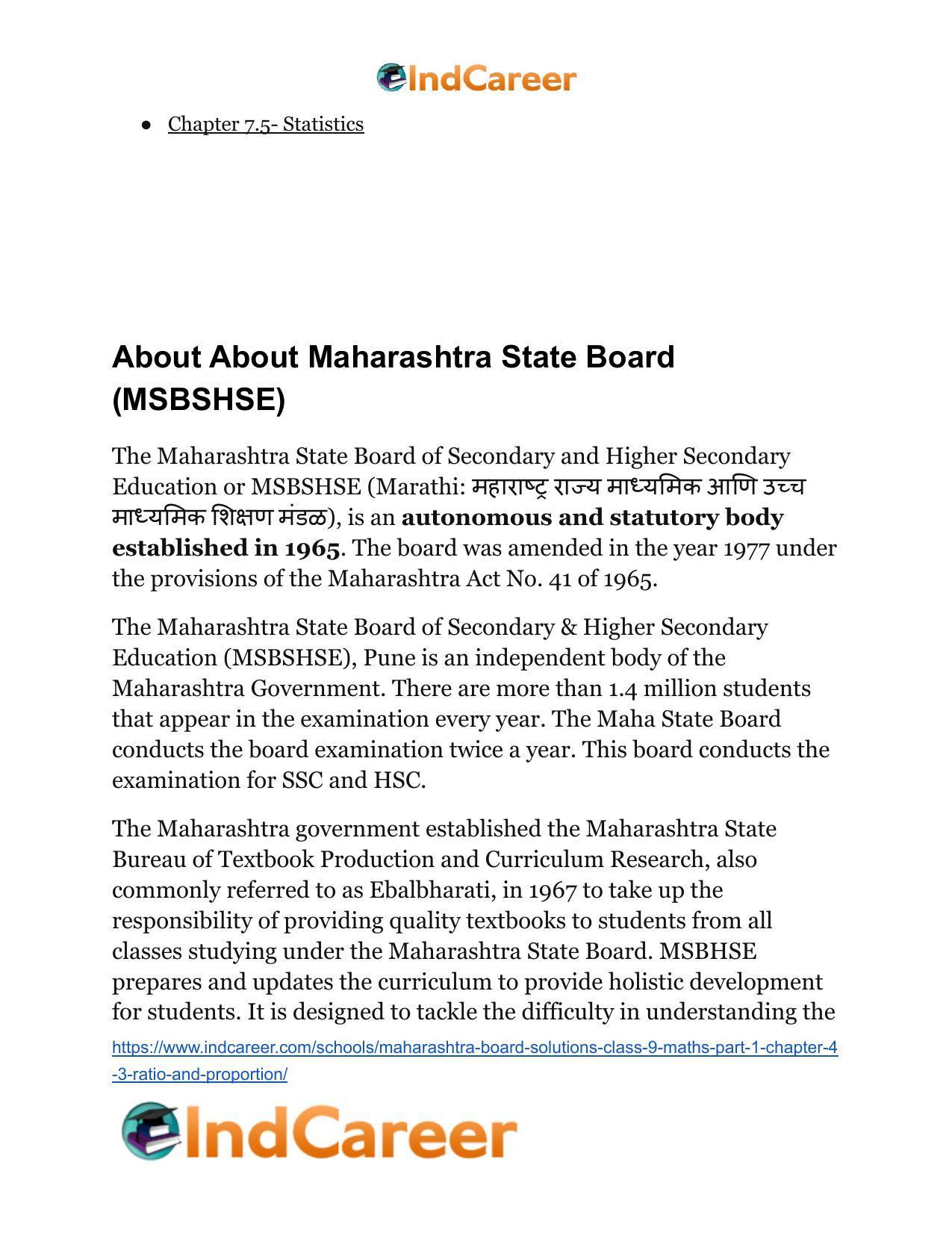 Maharashtra Board Solutions Class 9-Maths (Part 1): Chapter 4.3- Ratio and Proportion - Page 21