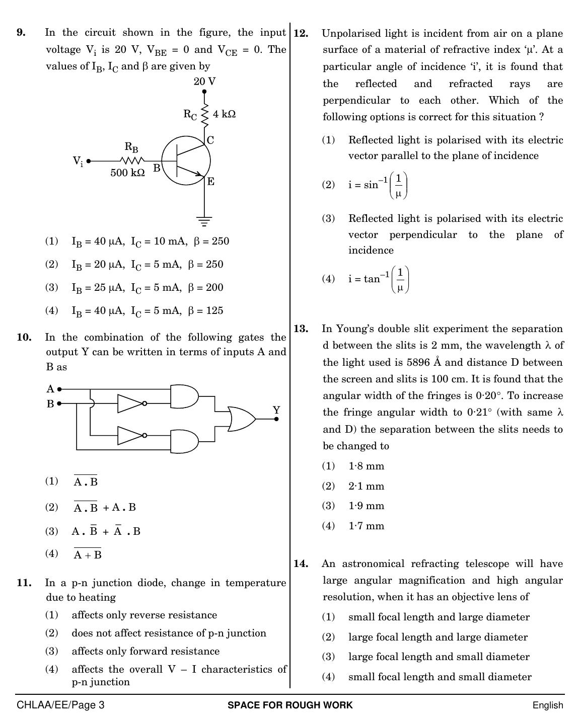 NEET English EE 2019 Question Paper - Page 3