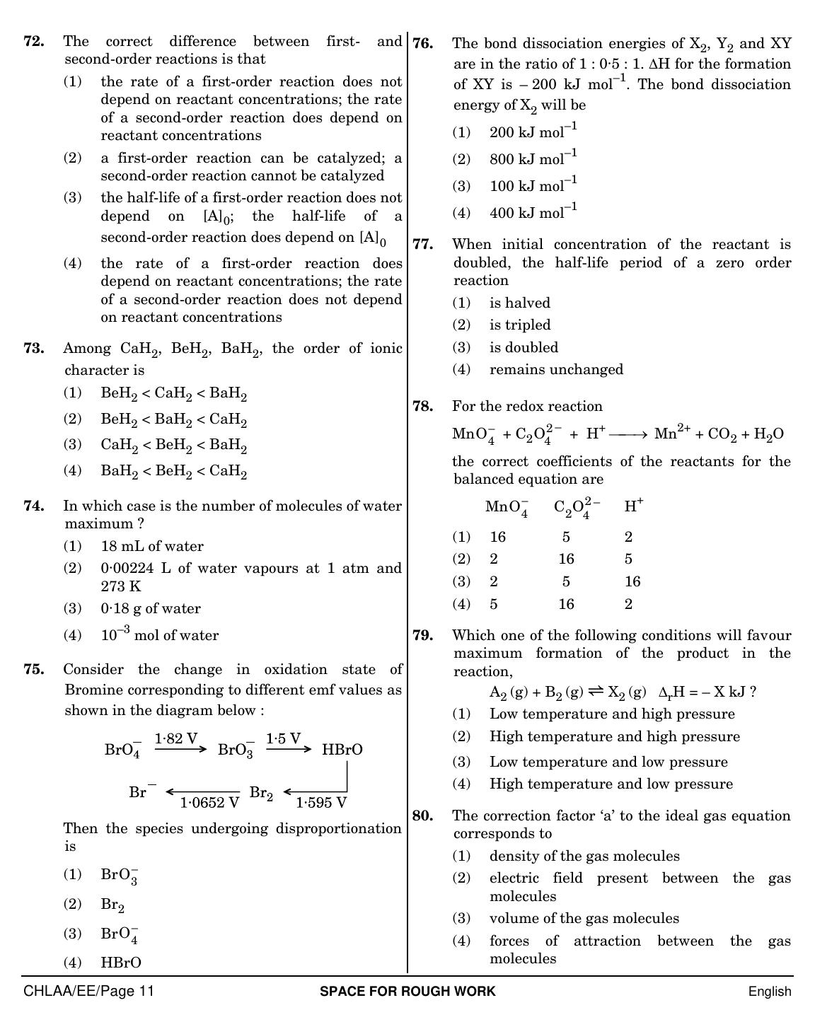 NEET English EE 2019 Question Paper - Page 11