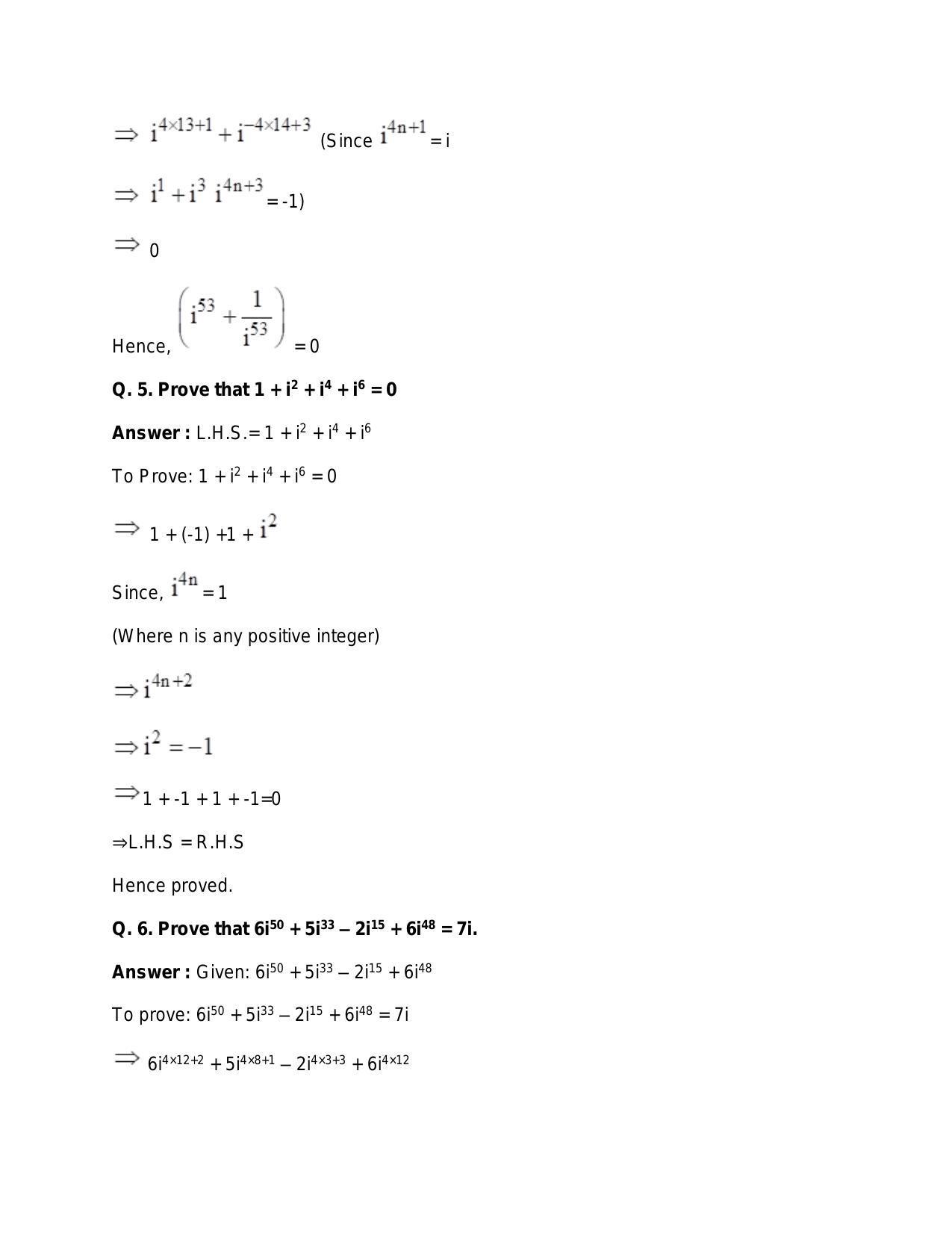 Chapter 5: Complex Numbers and Quadratic Equations: RS Aggarwal Class 11 Solutions  - Page 5