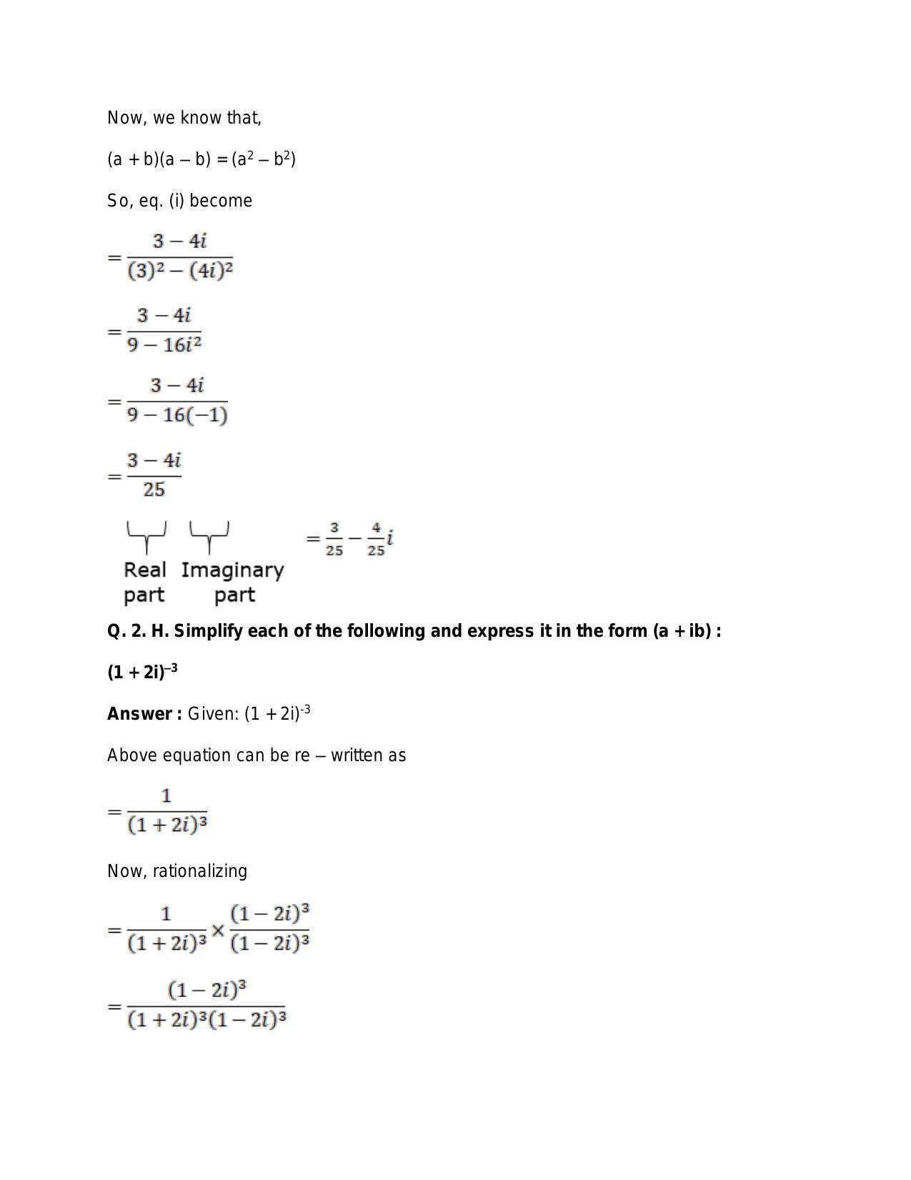 Chapter 5: Complex Numbers and Quadratic Equations: RS Aggarwal Class 11 Solutions  - Page 24