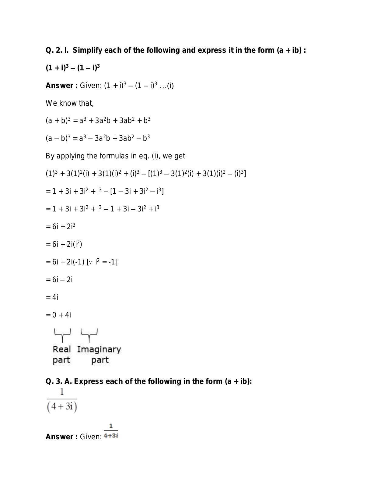 Chapter 5: Complex Numbers and Quadratic Equations: RS Aggarwal Class 11 Solutions  - Page 26