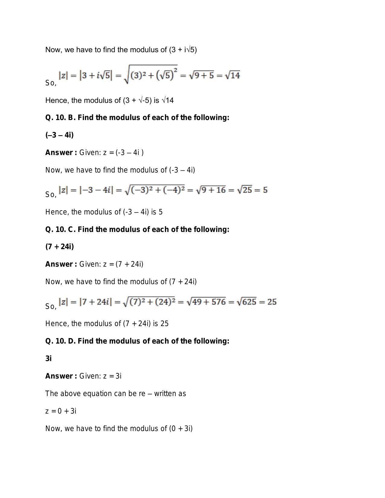 Chapter 5: Complex Numbers and Quadratic Equations: RS Aggarwal Class 11 Solutions  - Page 53