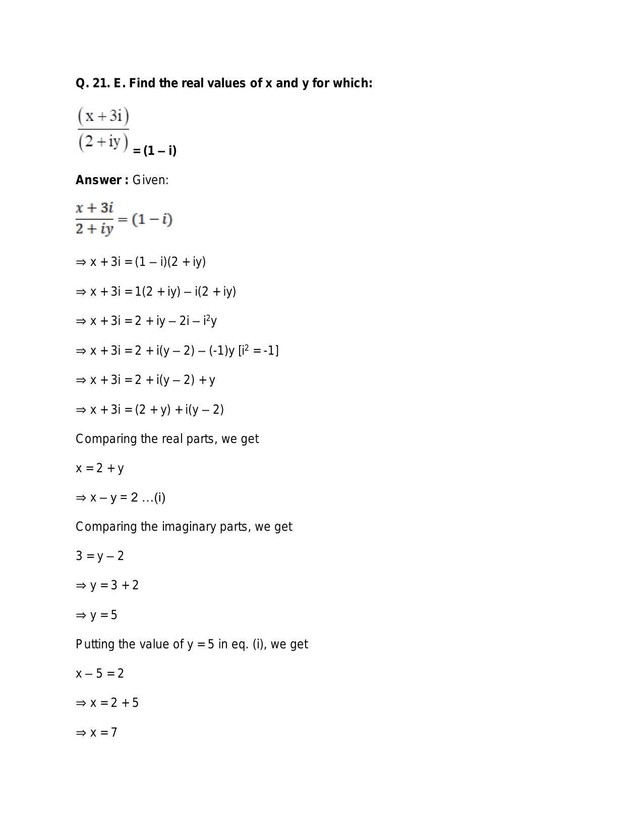 Chapter 5: Complex Numbers and Quadratic Equations: RS Aggarwal Class 11 Solutions  - Page 83