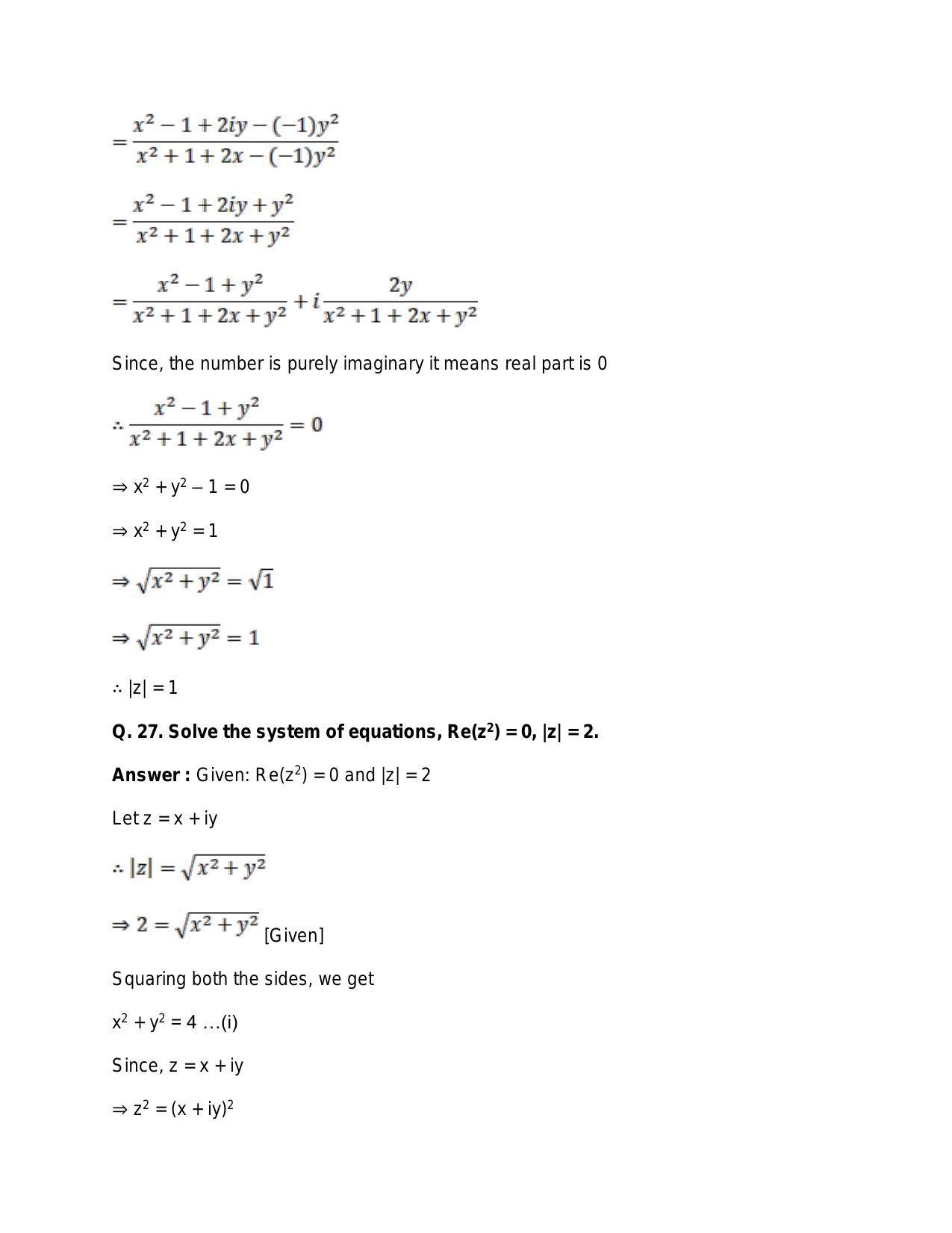 Chapter 5: Complex Numbers and Quadratic Equations: RS Aggarwal Class 11 Solutions  - Page 92