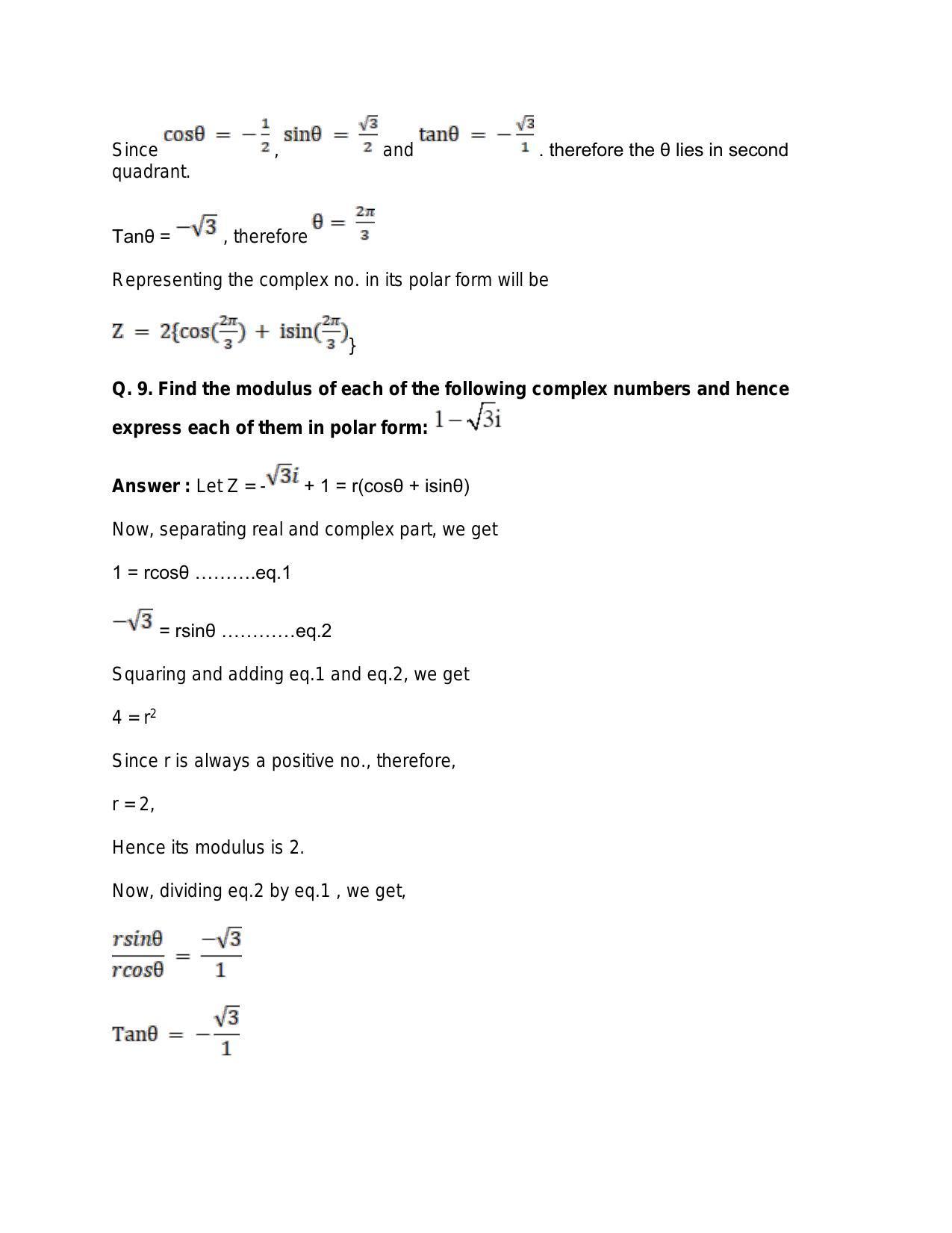 Chapter 5: Complex Numbers and Quadratic Equations: RS Aggarwal Class 11 Solutions  - Page 116