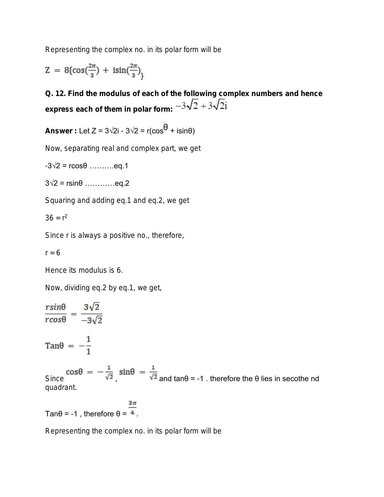 Chapter 5: Complex Numbers and Quadratic Equations: RS Aggarwal Class 11 Solutions  - Page 119