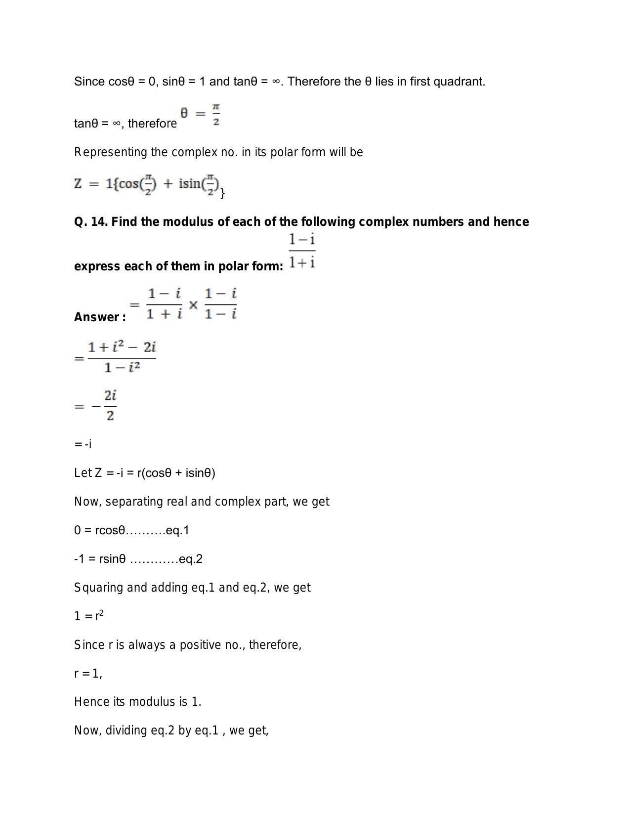 Chapter 5: Complex Numbers and Quadratic Equations: RS Aggarwal Class 11 Solutions  - Page 121