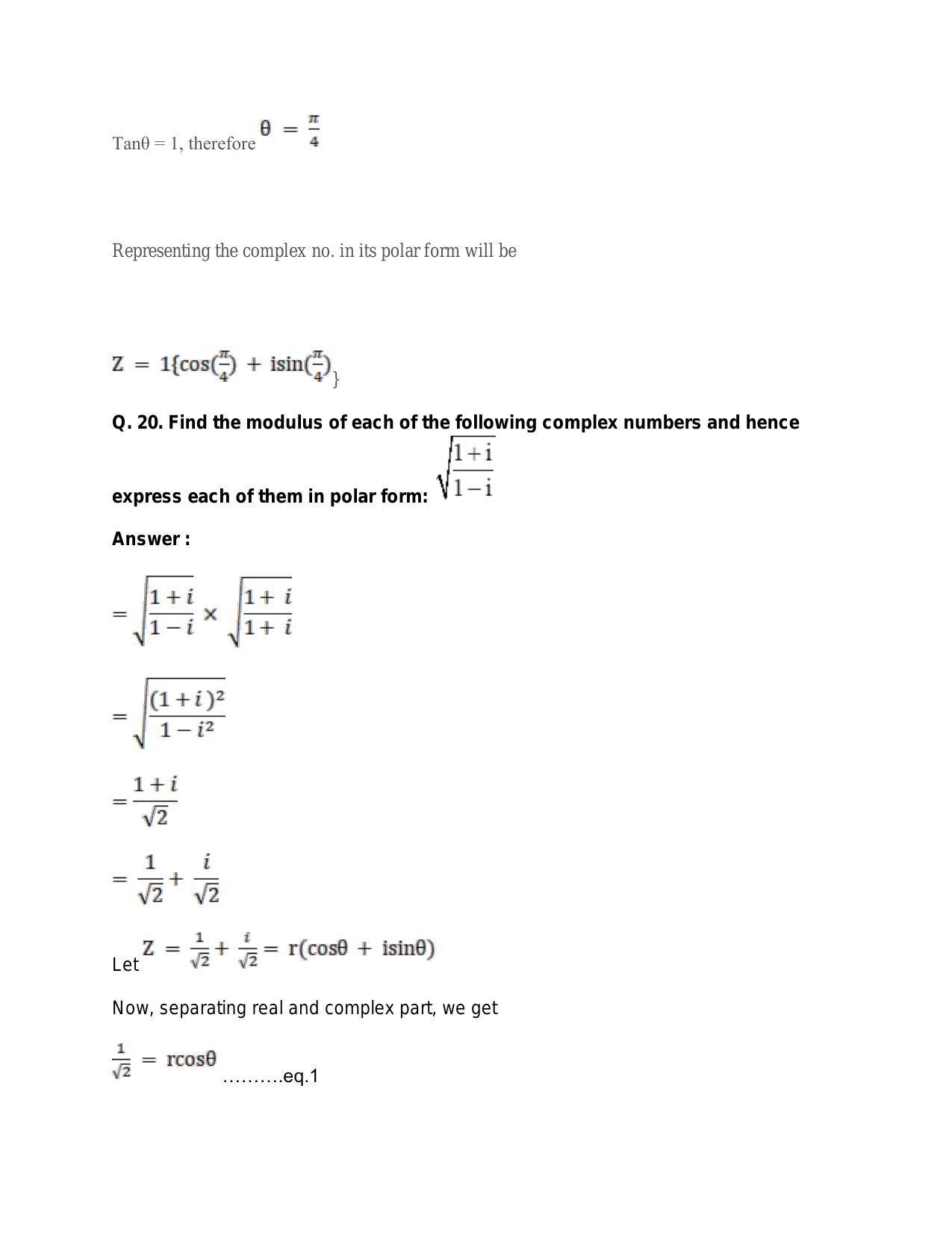Chapter 5: Complex Numbers and Quadratic Equations: RS Aggarwal Class 11 Solutions  - Page 131