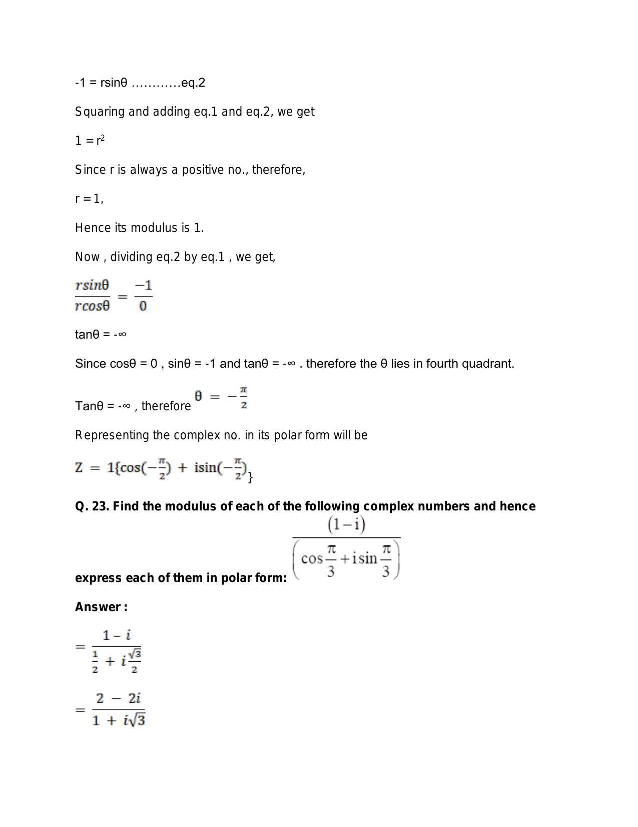 Chapter 5: Complex Numbers and Quadratic Equations: RS Aggarwal Class 11 Solutions  - Page 134