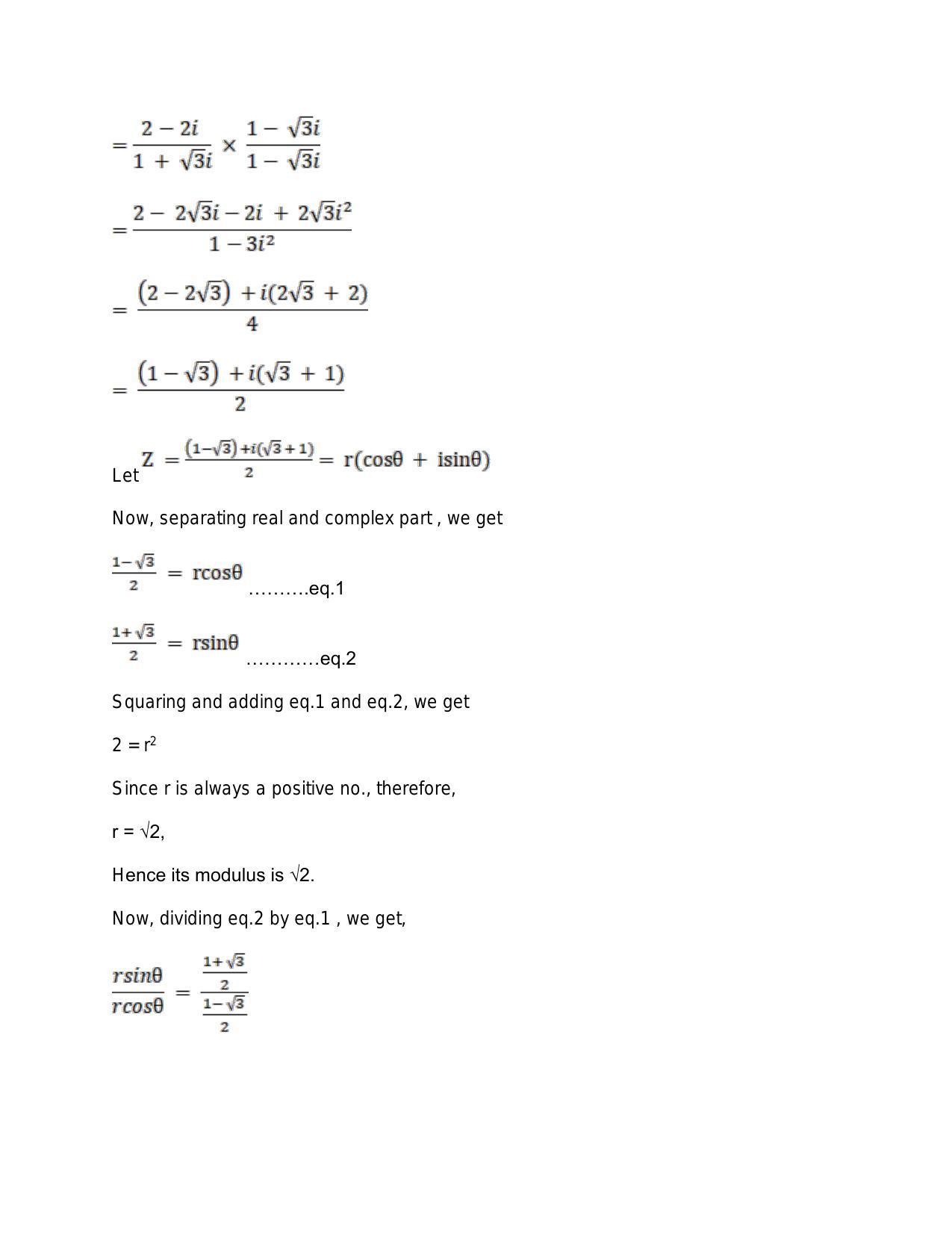 Chapter 5: Complex Numbers and Quadratic Equations: RS Aggarwal Class 11 Solutions  - Page 135