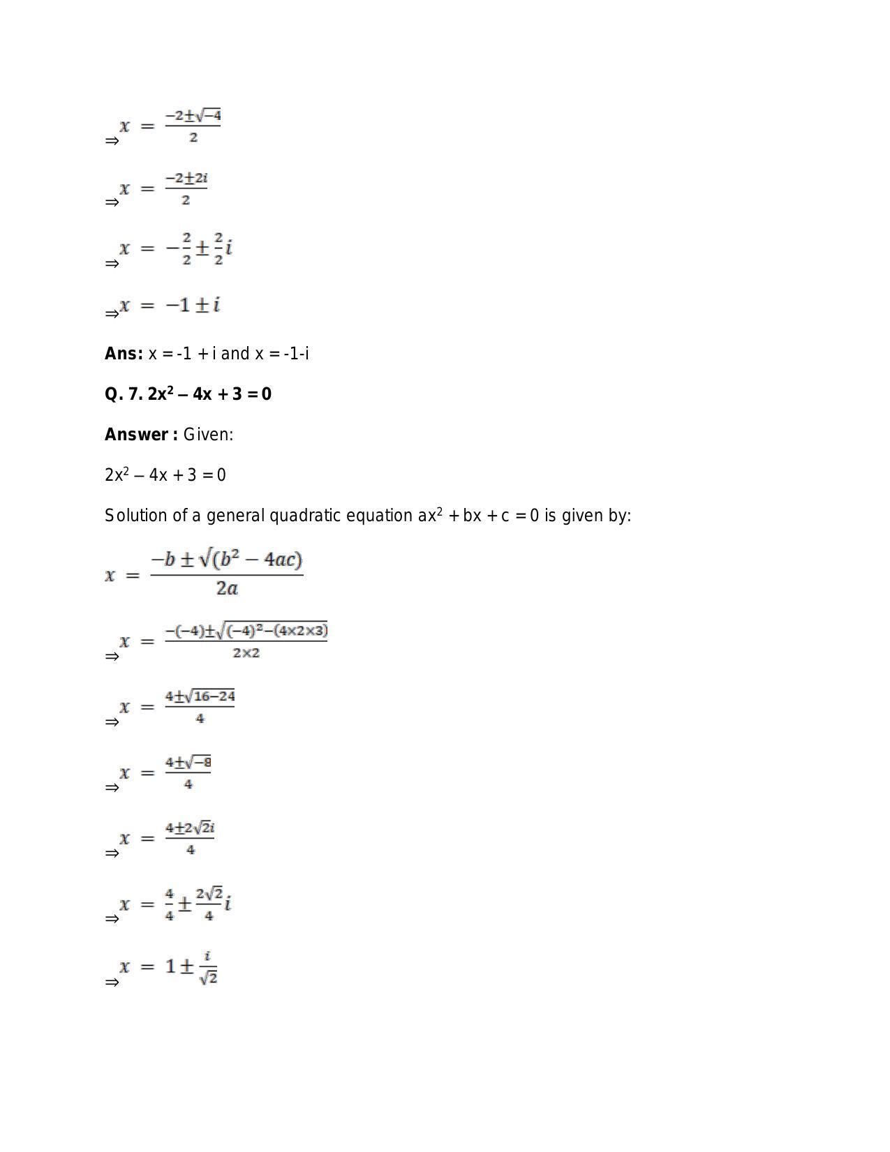 Chapter 5: Complex Numbers and Quadratic Equations: RS Aggarwal Class 11 Solutions  - Page 140