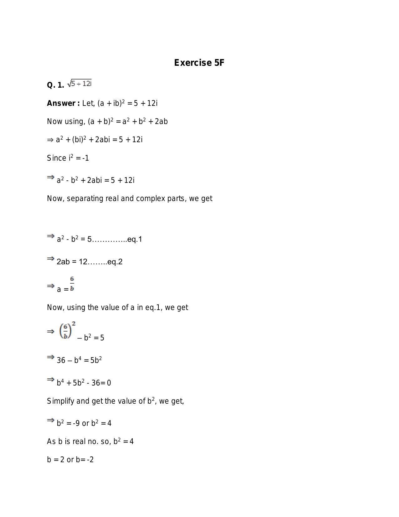 Chapter 5: Complex Numbers and Quadratic Equations: RS Aggarwal Class 11 Solutions  - Page 151