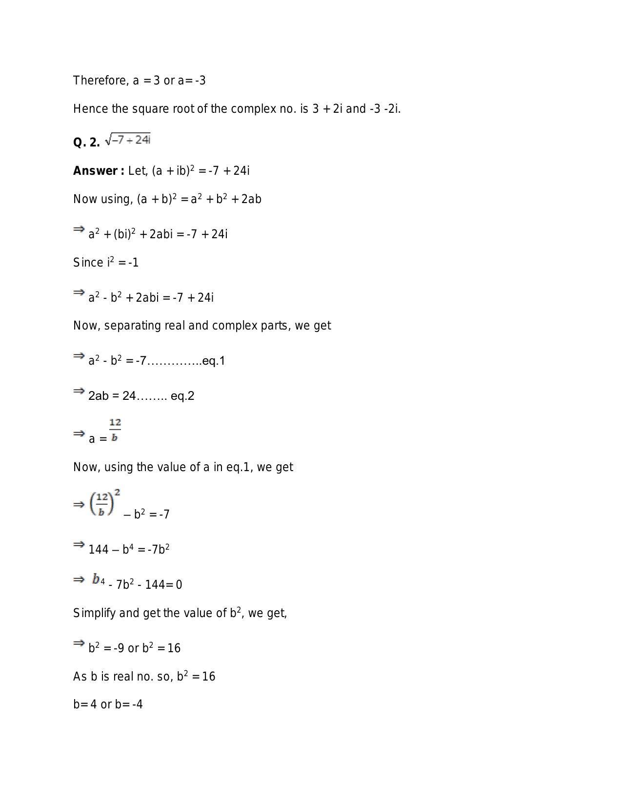 Chapter 5: Complex Numbers and Quadratic Equations: RS Aggarwal Class 11 Solutions  - Page 152