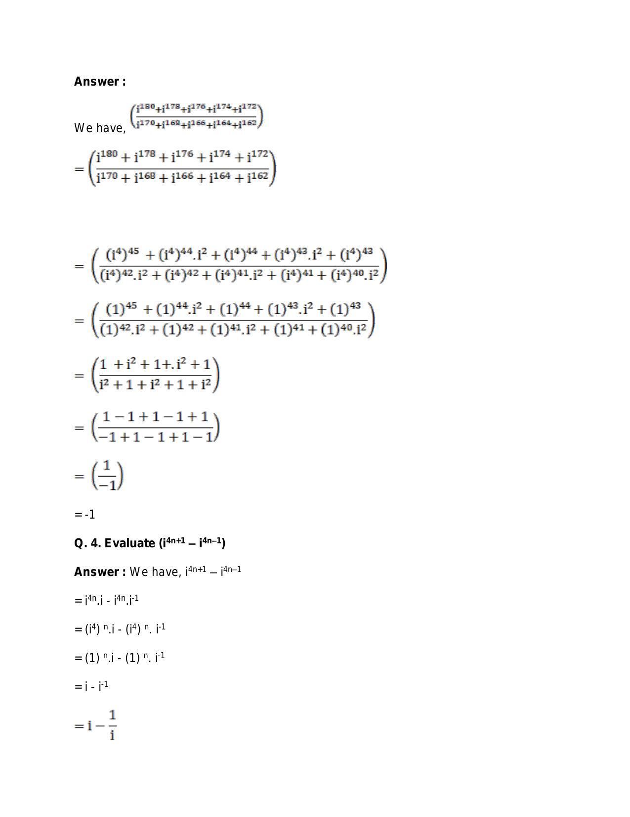 Chapter 5: Complex Numbers and Quadratic Equations: RS Aggarwal Class 11 Solutions  - Page 167