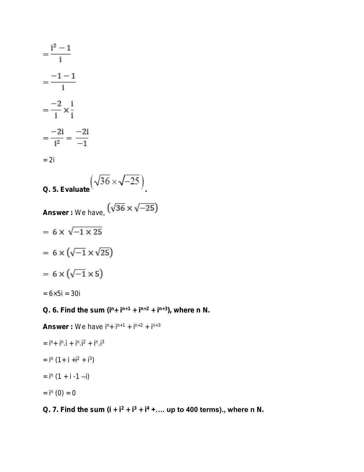 Chapter 5: Complex Numbers and Quadratic Equations: RS Aggarwal Class 11 Solutions  - Page 168