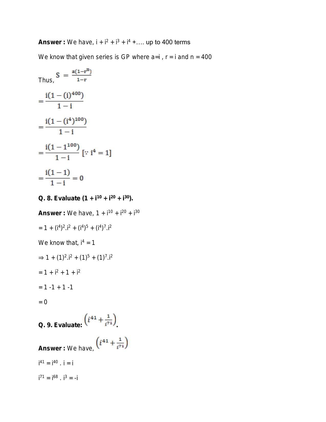 Chapter 5: Complex Numbers and Quadratic Equations: RS Aggarwal Class 11 Solutions  - Page 169