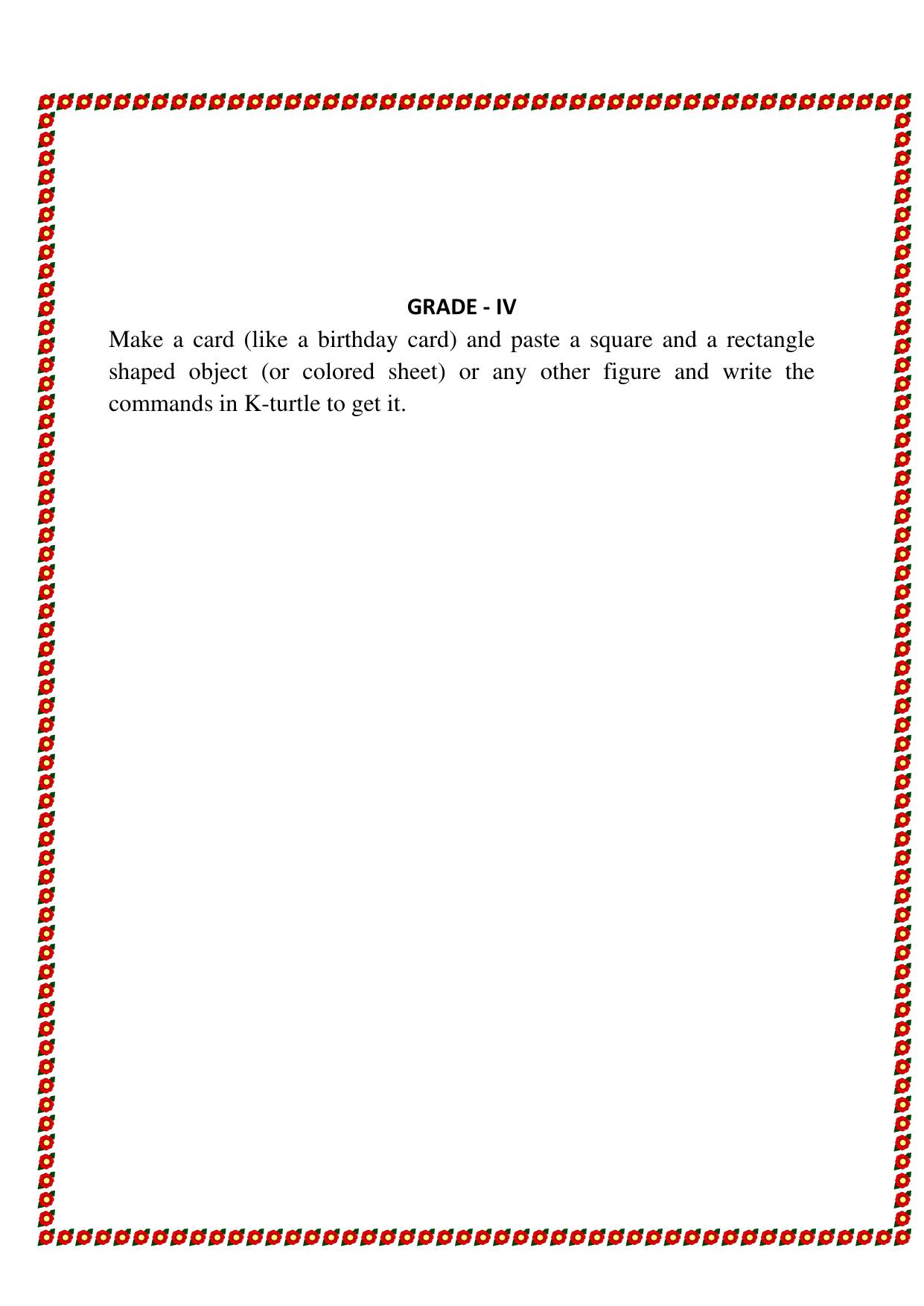Worksheet for Class 4 Computers Assignment 12 - Page 1