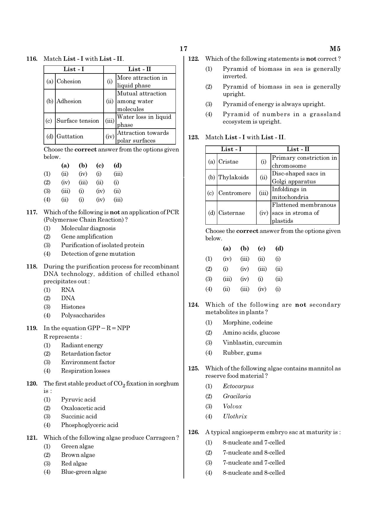 NEET M5 2021 Question Paper - Page 17