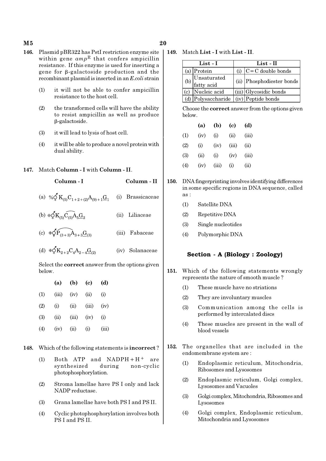 NEET M5 2021 Question Paper - Page 20