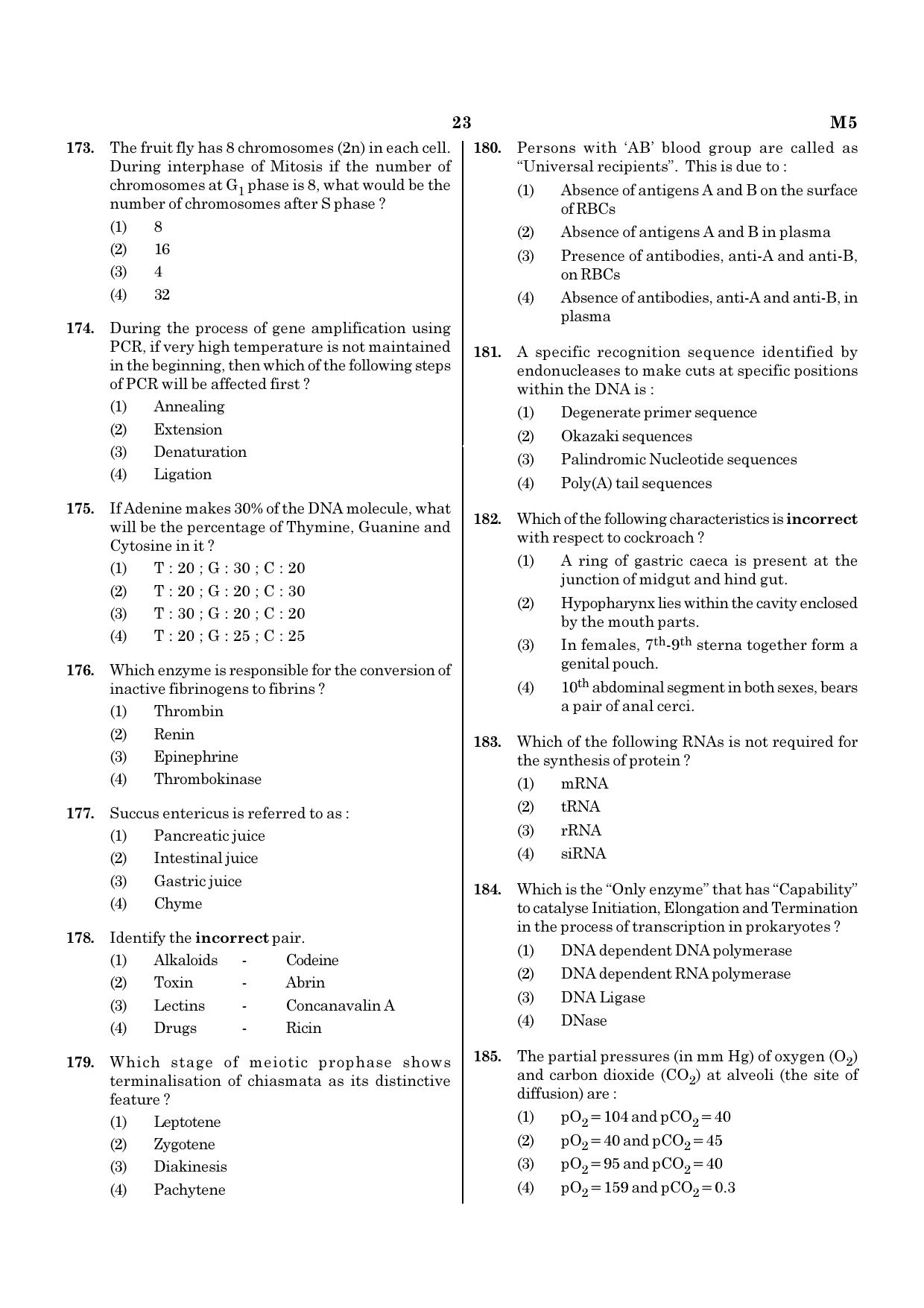 NEET M5 2021 Question Paper - Page 23
